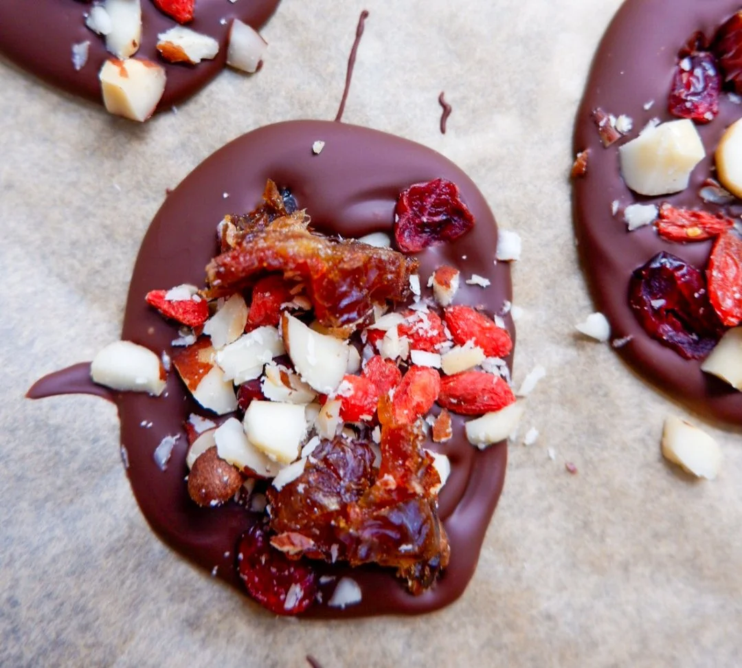 Luteal phase chocolate bark 