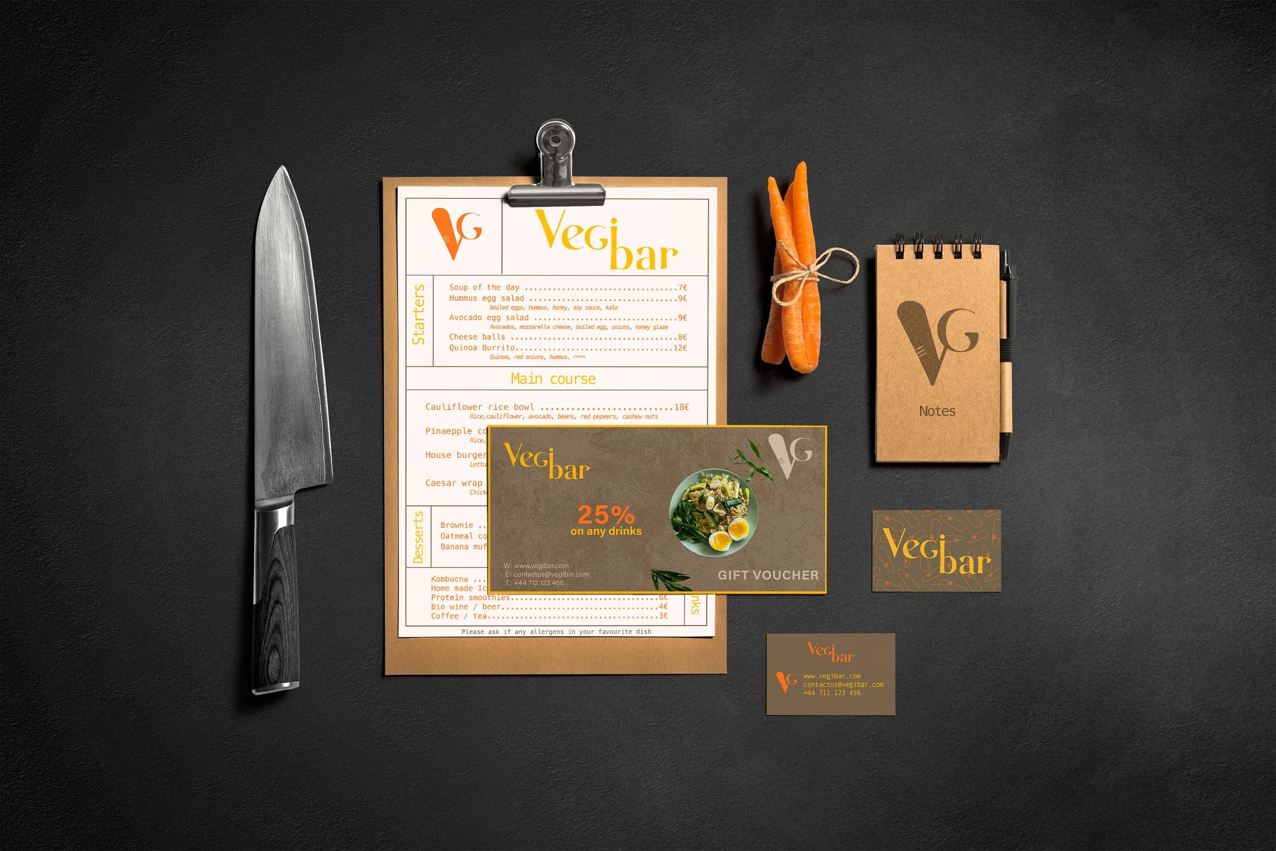 Identité visuelle restaurant végétarien