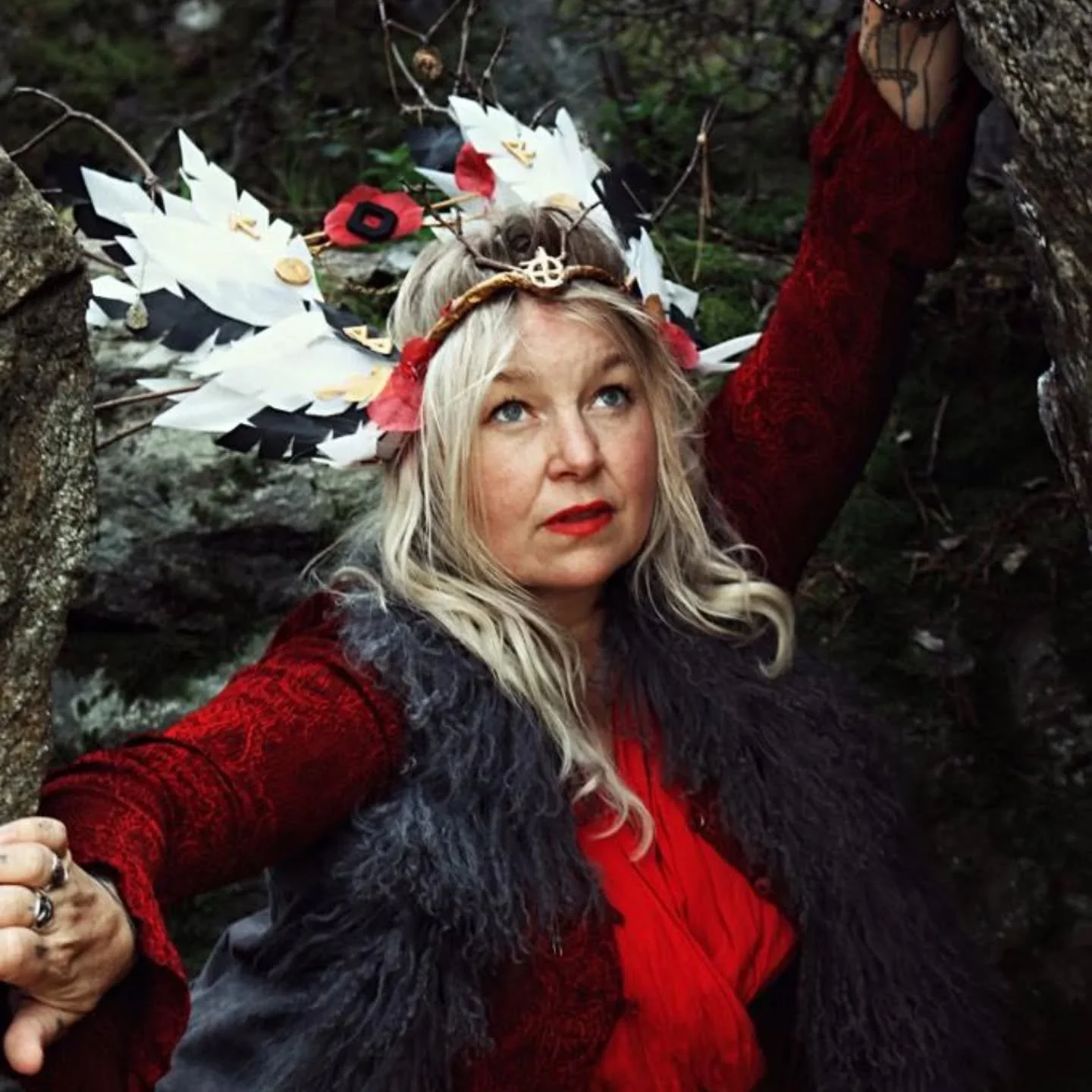 Call me by my true names
Seer, Pythia, Oracle,
Witch and Priestess,
Woman even, for that I am
In the amazing lineage of
Both Lilith and Eve 

Call me Crow Daughter,
Owl Woman, Queen of 
Myself as I lean into the
Fierceness of An&rsquo;Morrighan,
And 