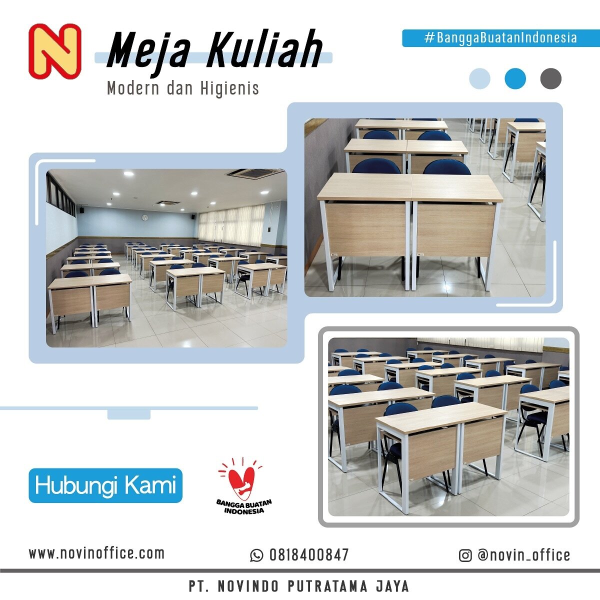 Proses pengadaan sarana pendidikan di ranah perguruan tinggi selain mengedepankan fungsi, juga sangat fokus terhadap desain perabot yang digunakan di dalam ruang belajar. Kegiatan belajar mengajar yang memperhatikan aspek estetika sangat dibutuhkan m