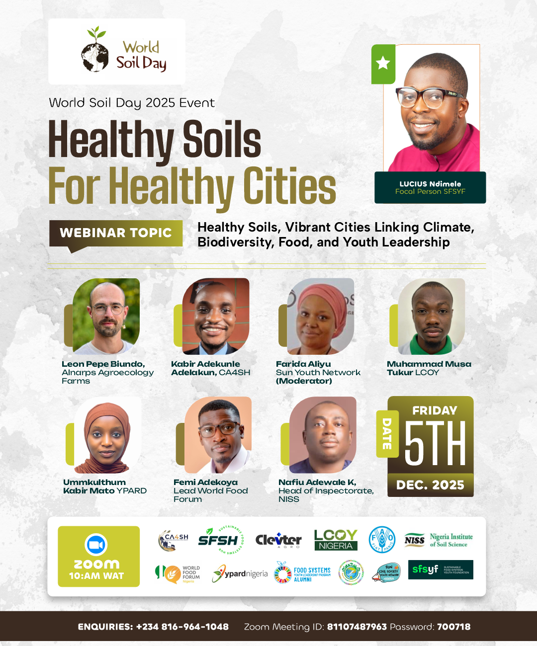 Nigerian Youth Networks, Nigeria Institute of Soil Science, Coalition of Action 4 Soil Health Celebrate World Soil Day