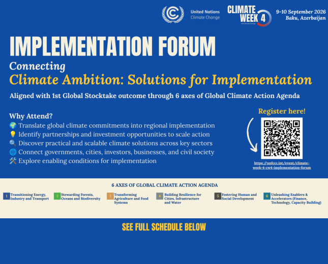 Climate Week 4 (CW4) – Implementation Forum