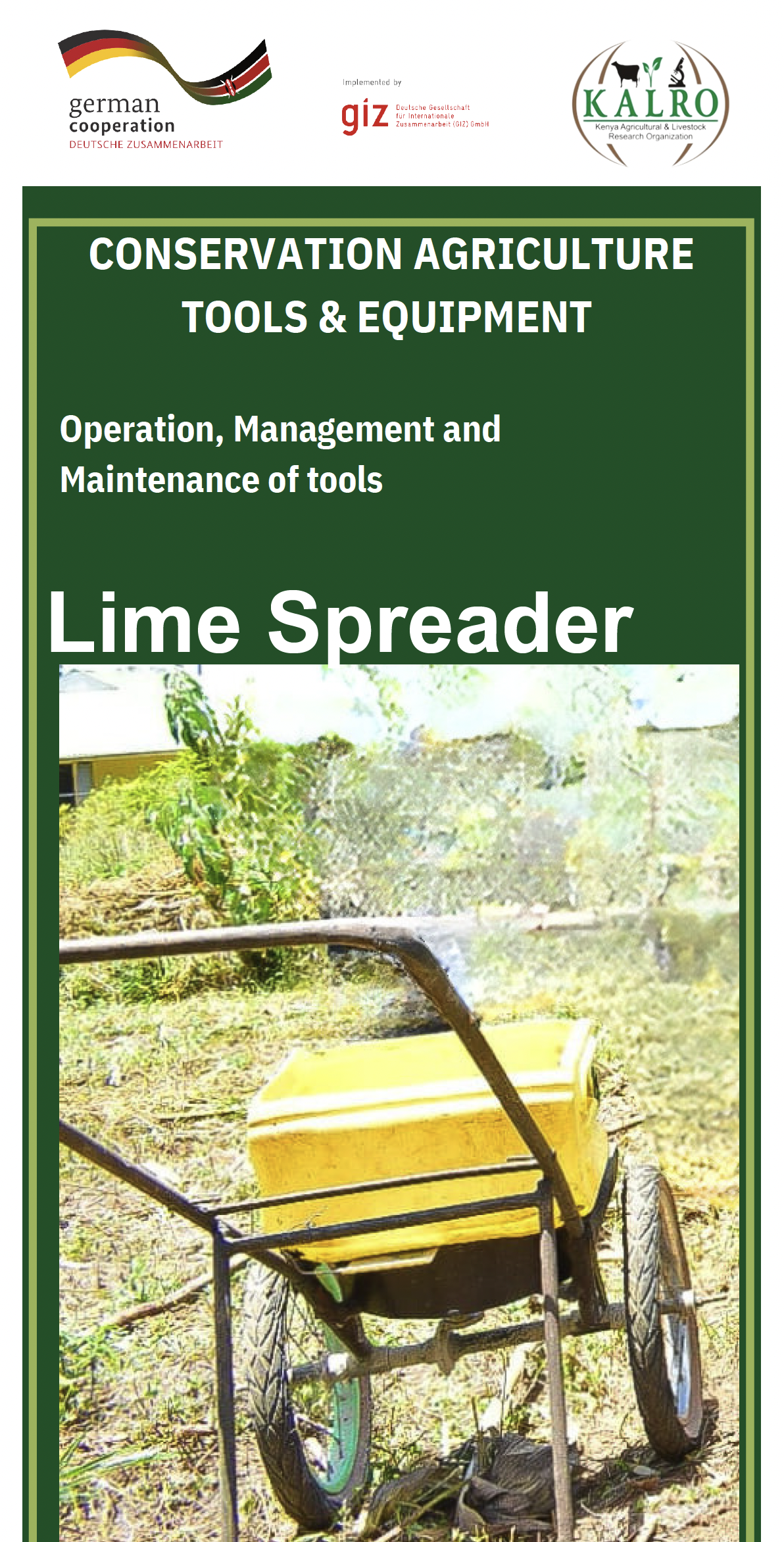 Conservation Agriculture Tools and Equipment - Lime Spreader