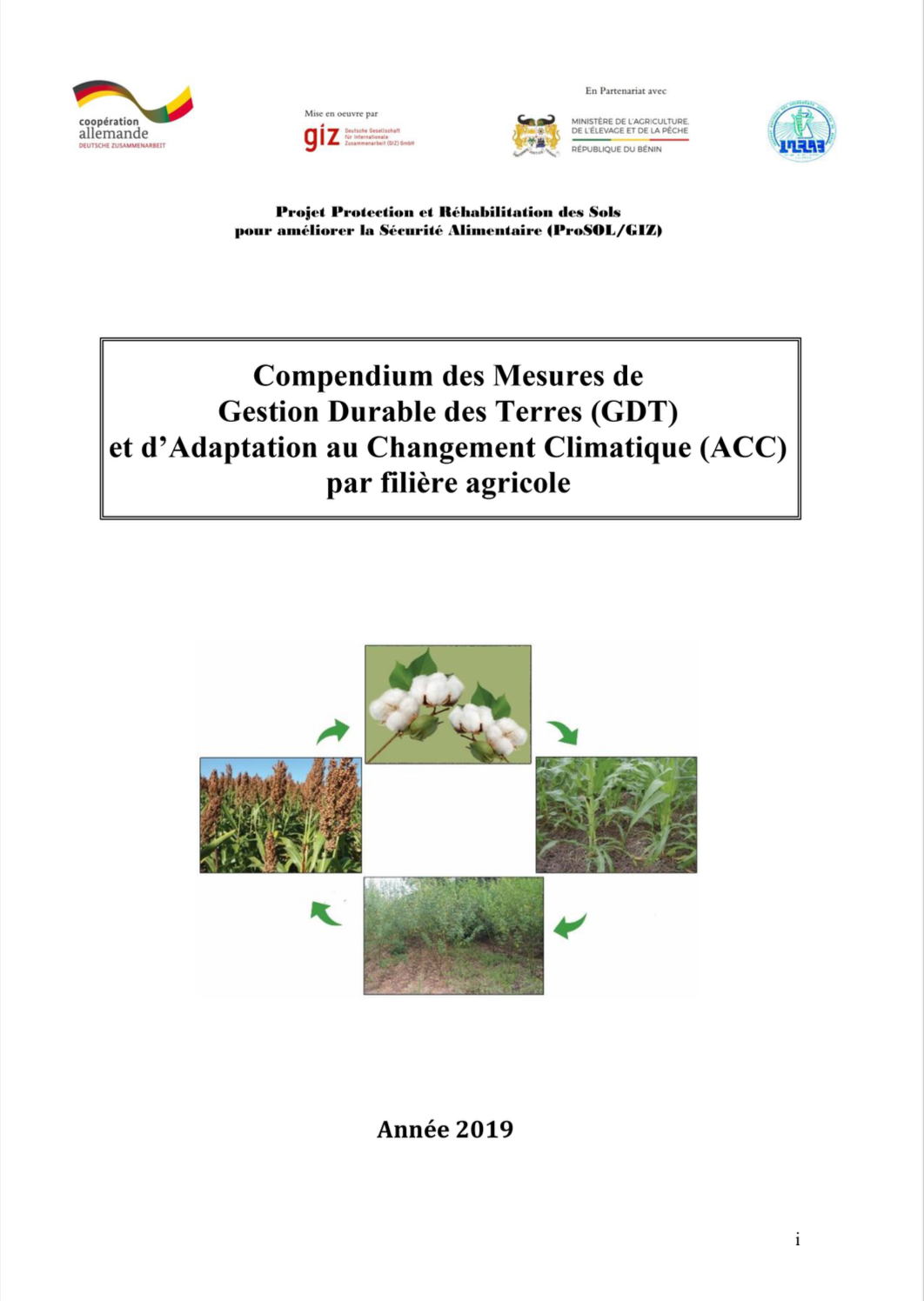 Compendium des Mesures de Gestion Durable des Terres (GDT) et d’Adaptation au Changement Climatique (AAC) par filiére agricole