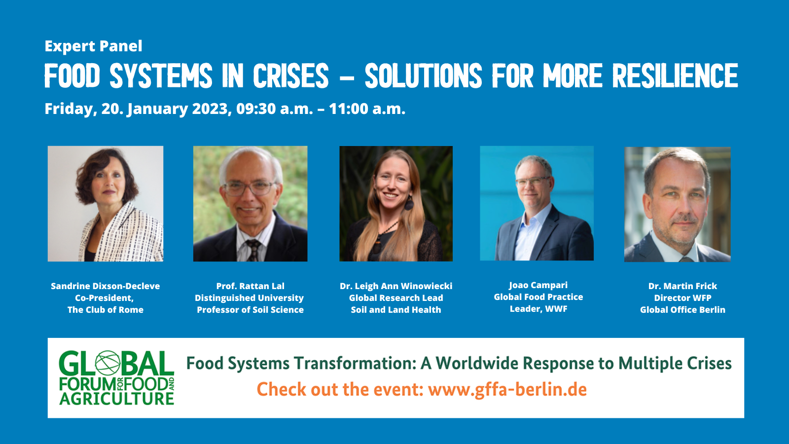 CA4SH joins expert panel at the Global Forum for Food and Agriculture ...
