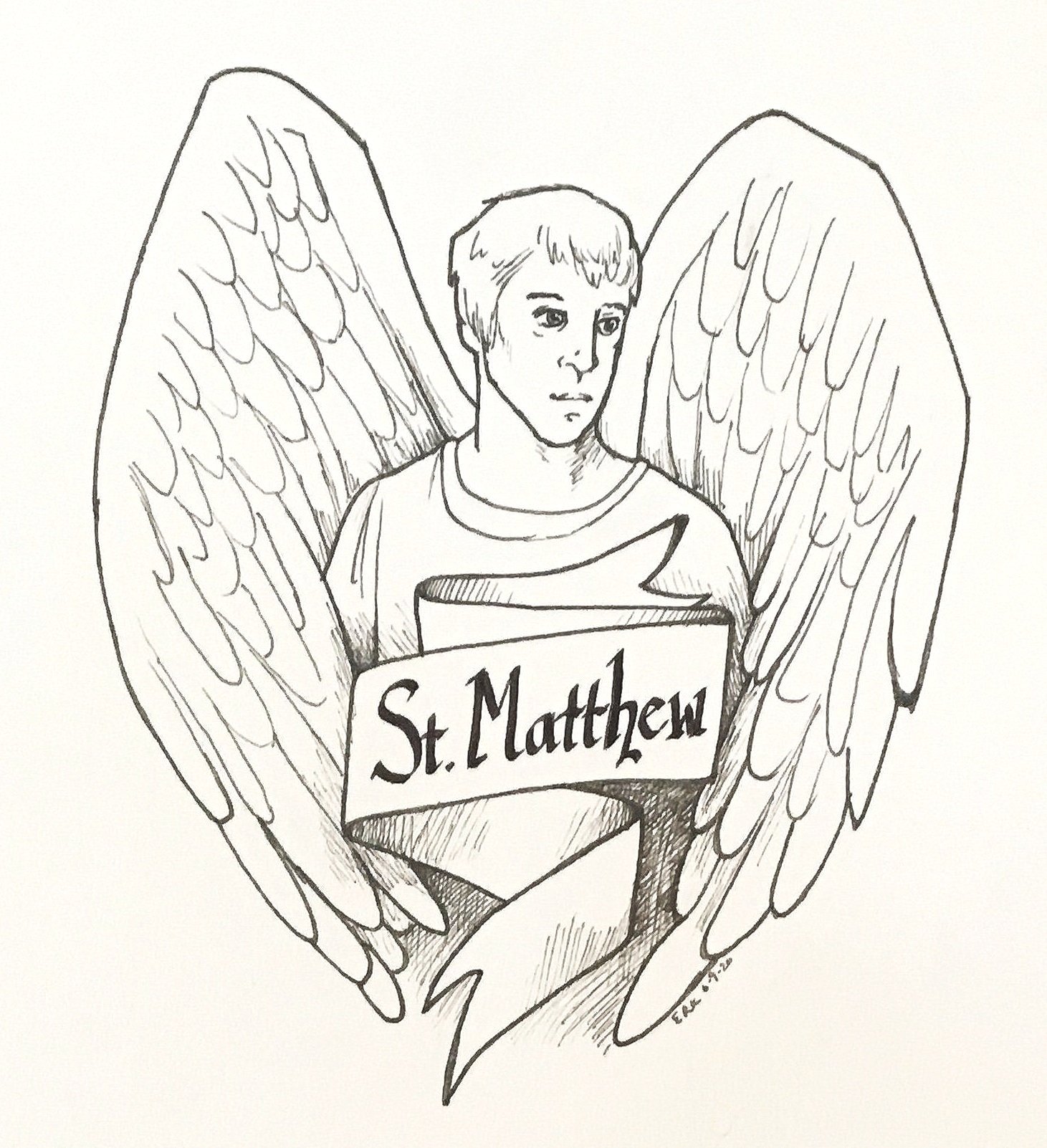 The Gospel of Matthew - represented by the image of a Man