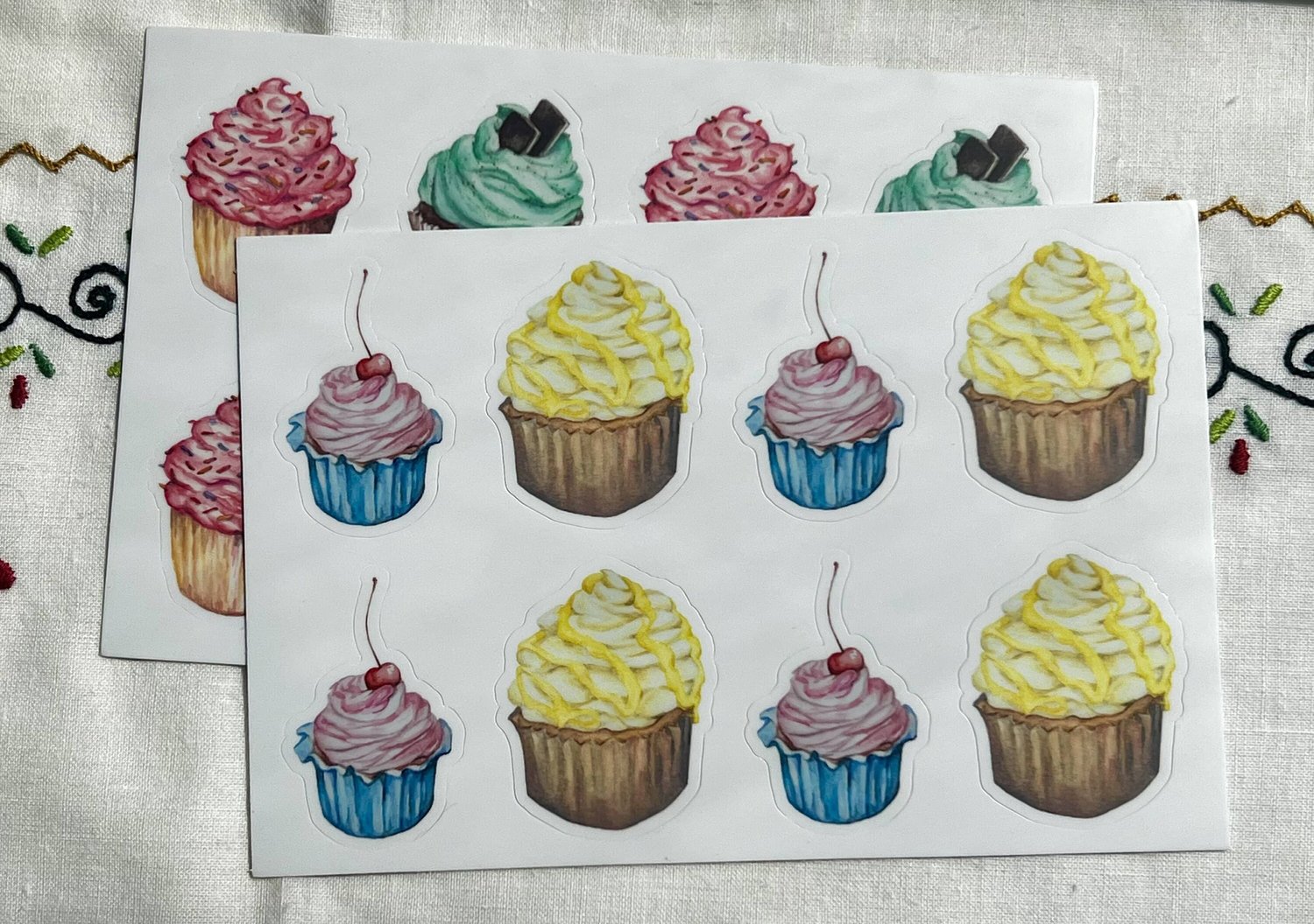 Cupcake sticker sheets — Emilia Rose