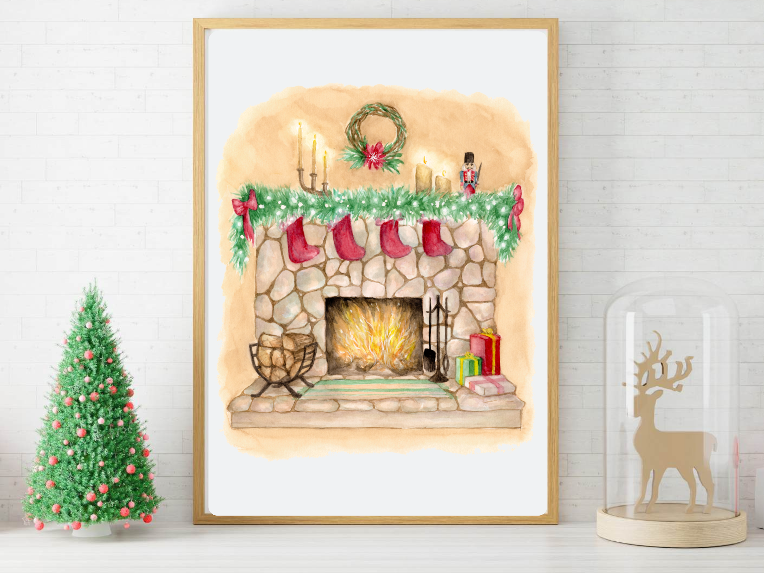 Christmas Fireplace art print.png