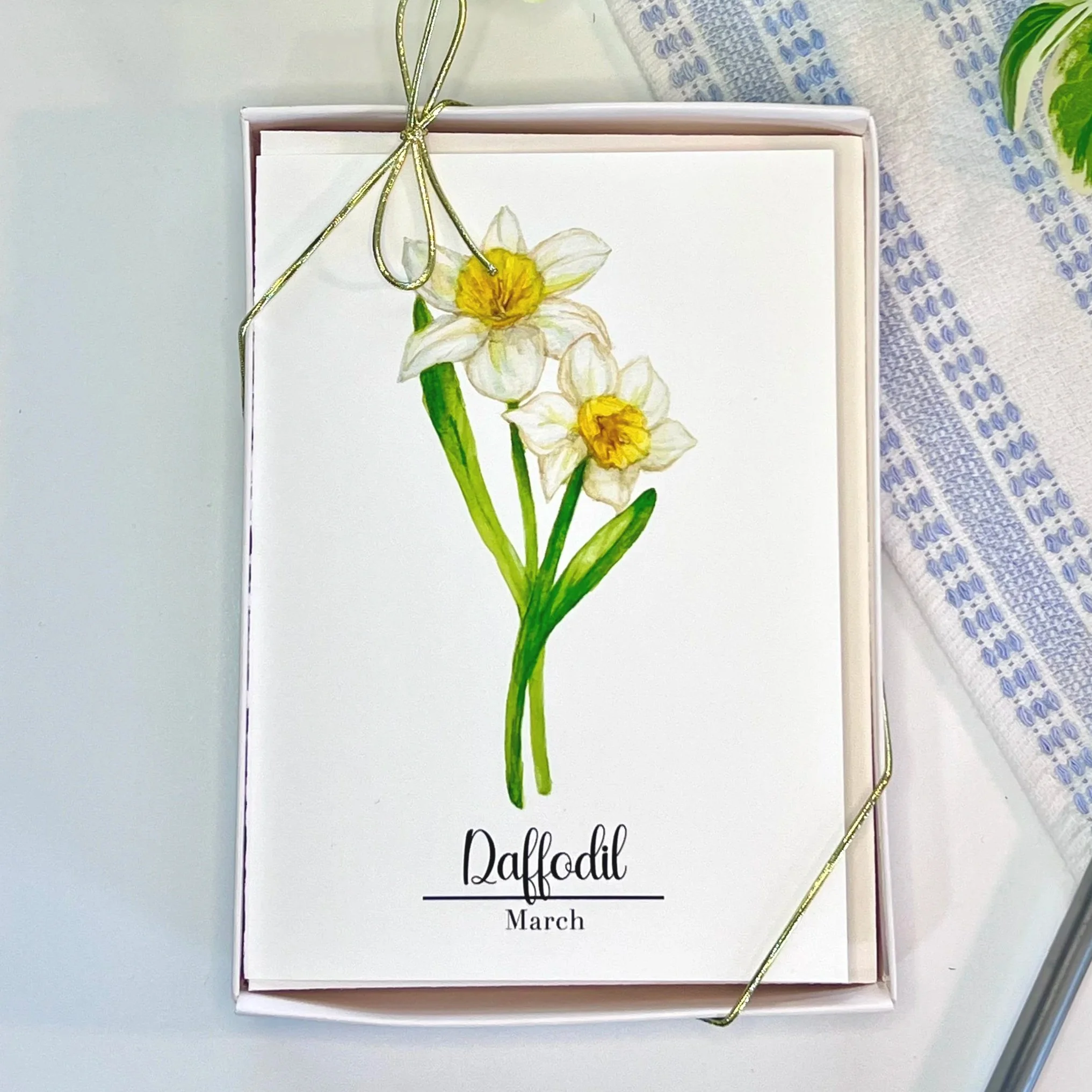 Birth Month Flower Box of 6 cards - January through June
