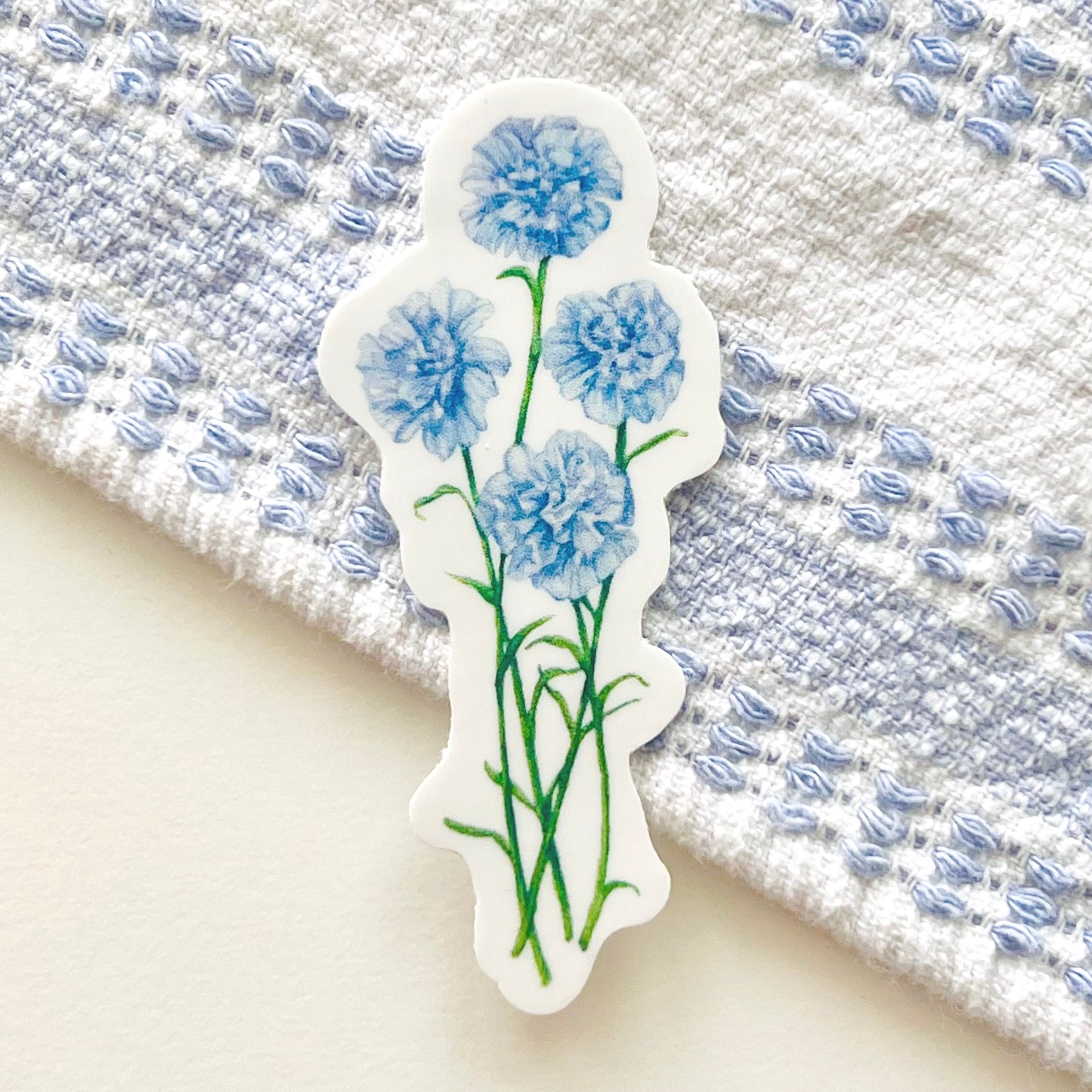 Blue Carnation flower sticker