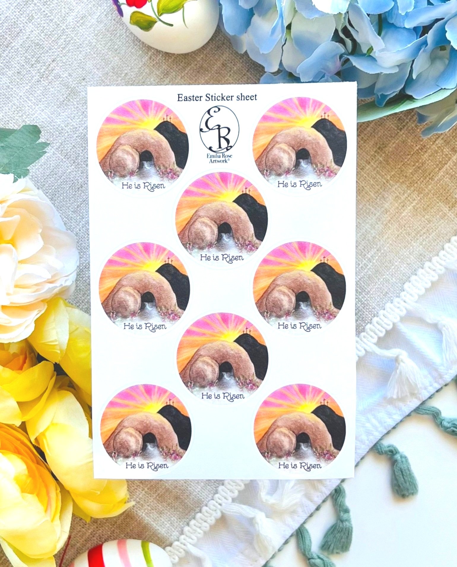 Watercolor Easter Empty Tomb Sticker Sheet