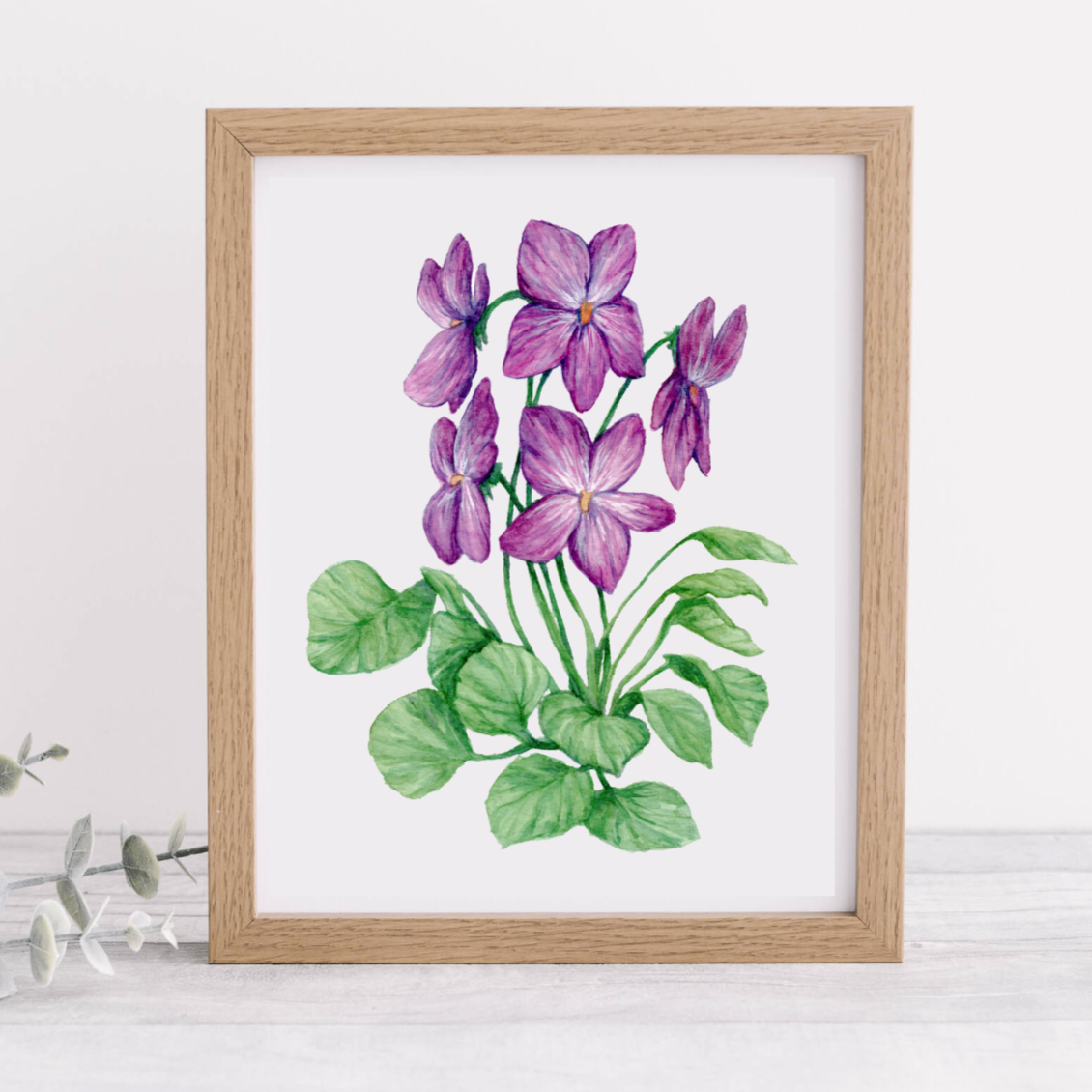 Violet flower Art Print and Photo Poster Print