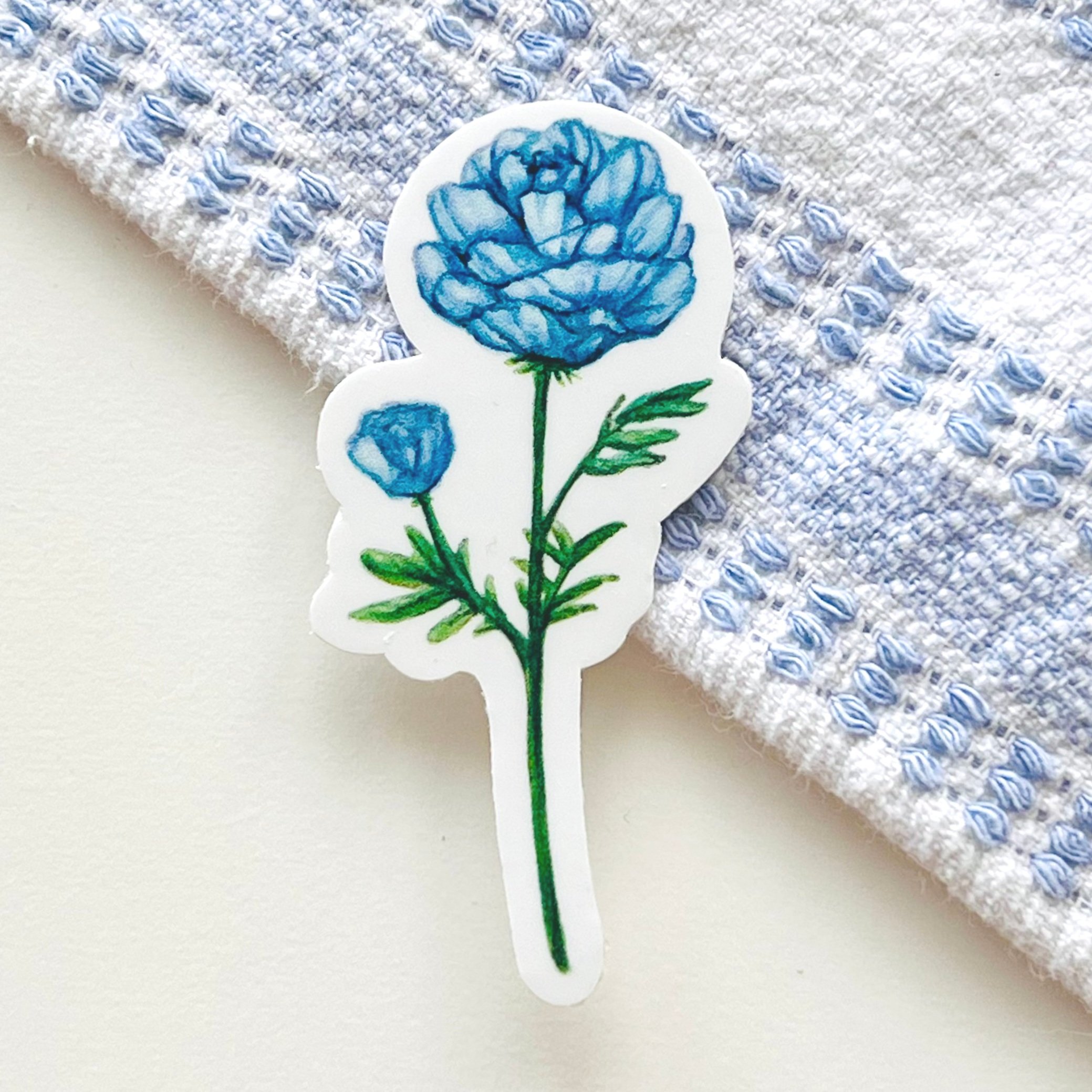 Blue Peony sticker