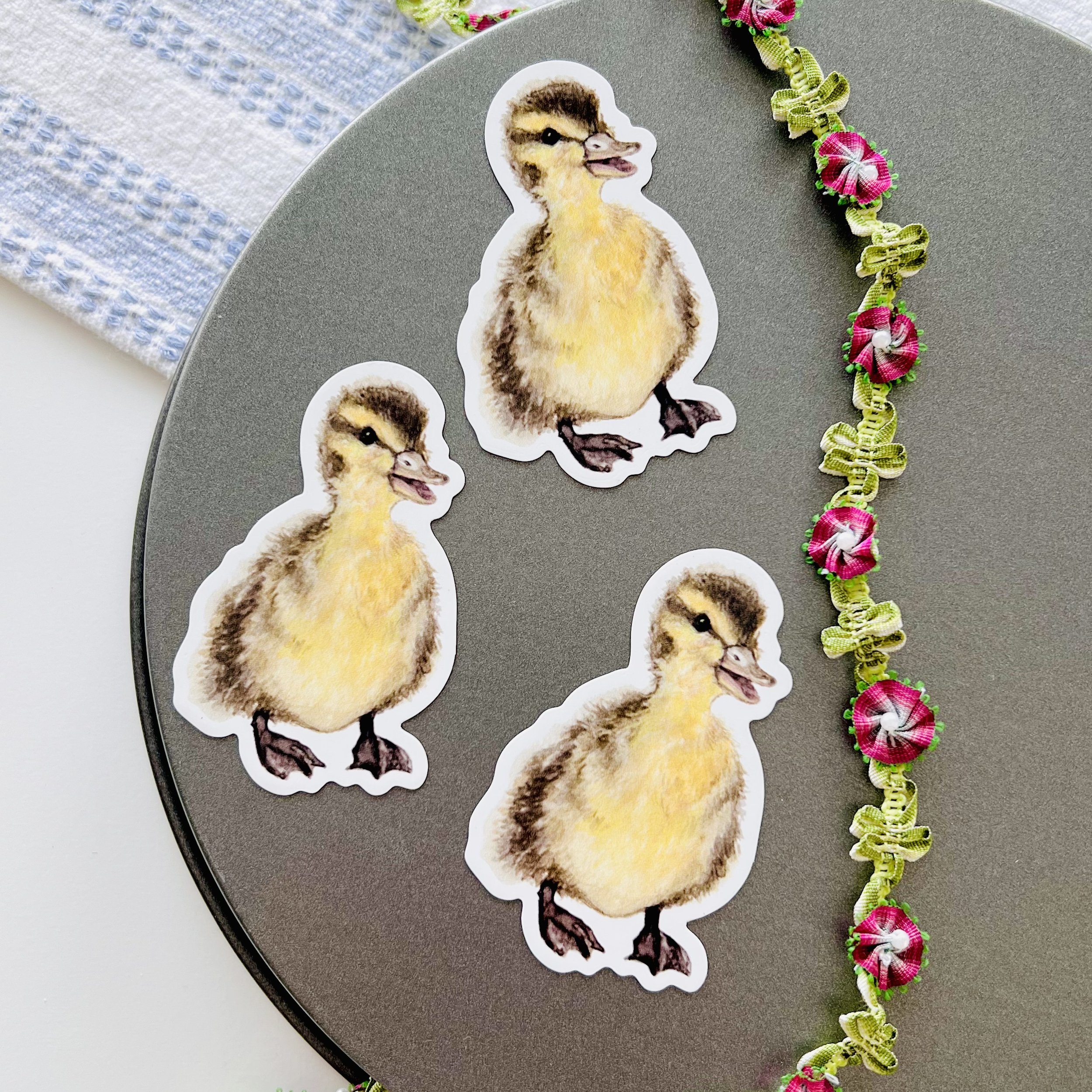 Multiple watercolor Duckling Magnets