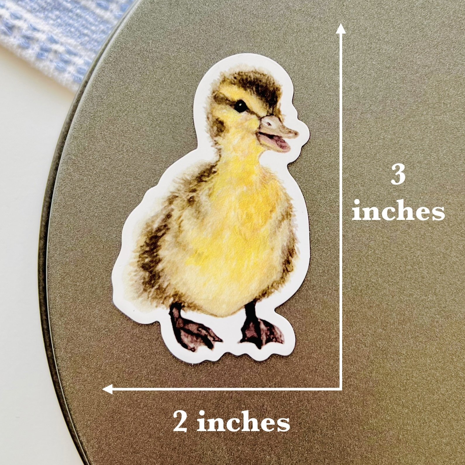 3 X 2 inch watercolor Duckling Magnet