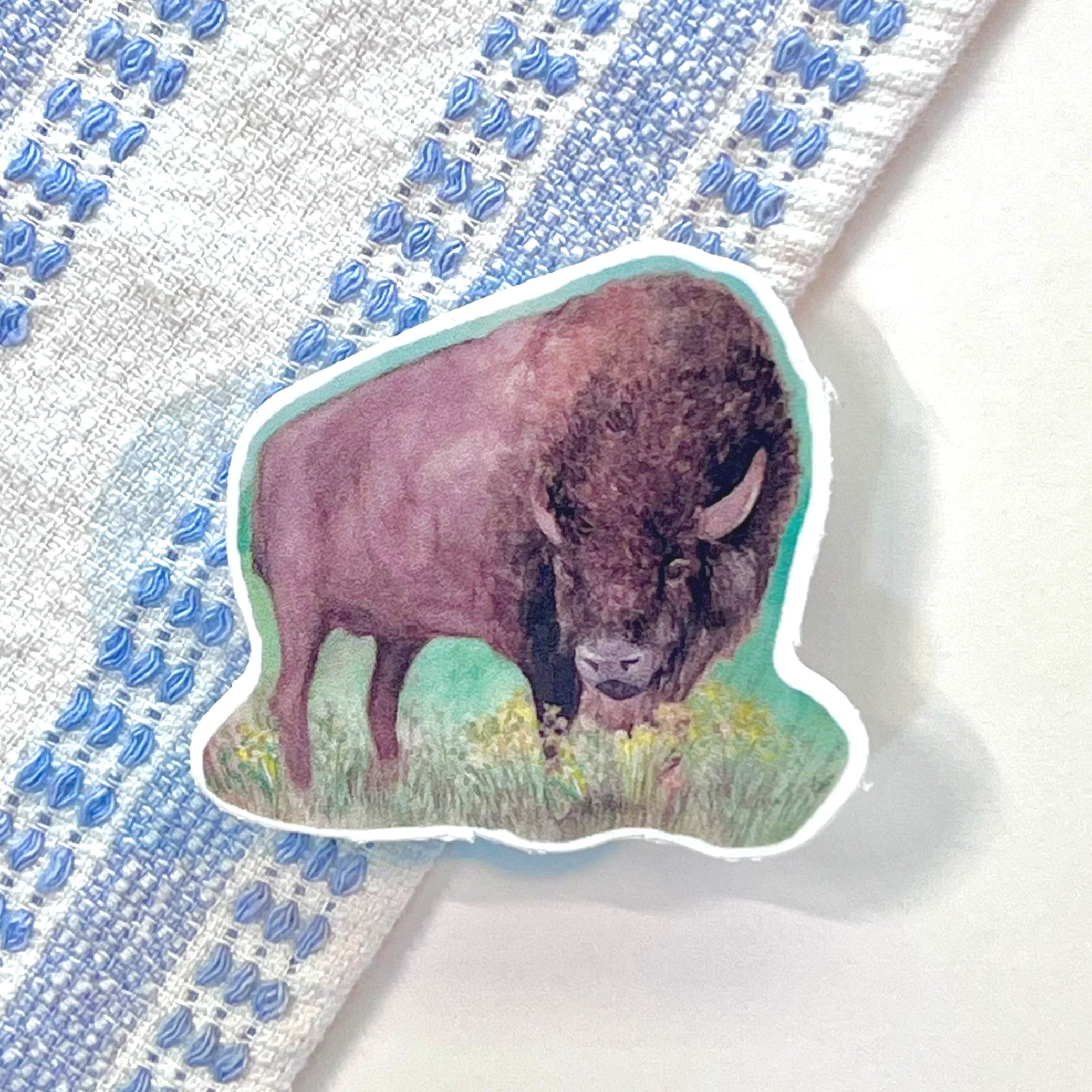 Watercolor Bison/Buffalo sticker