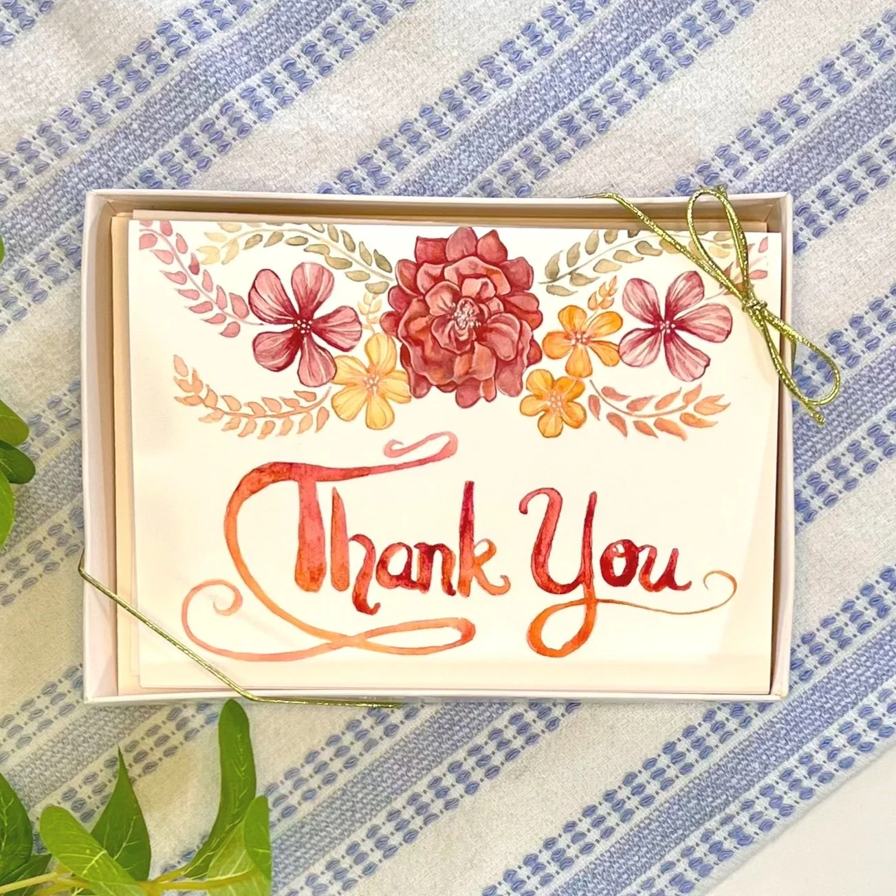 Card Box of Thank You Cards (4 cards)