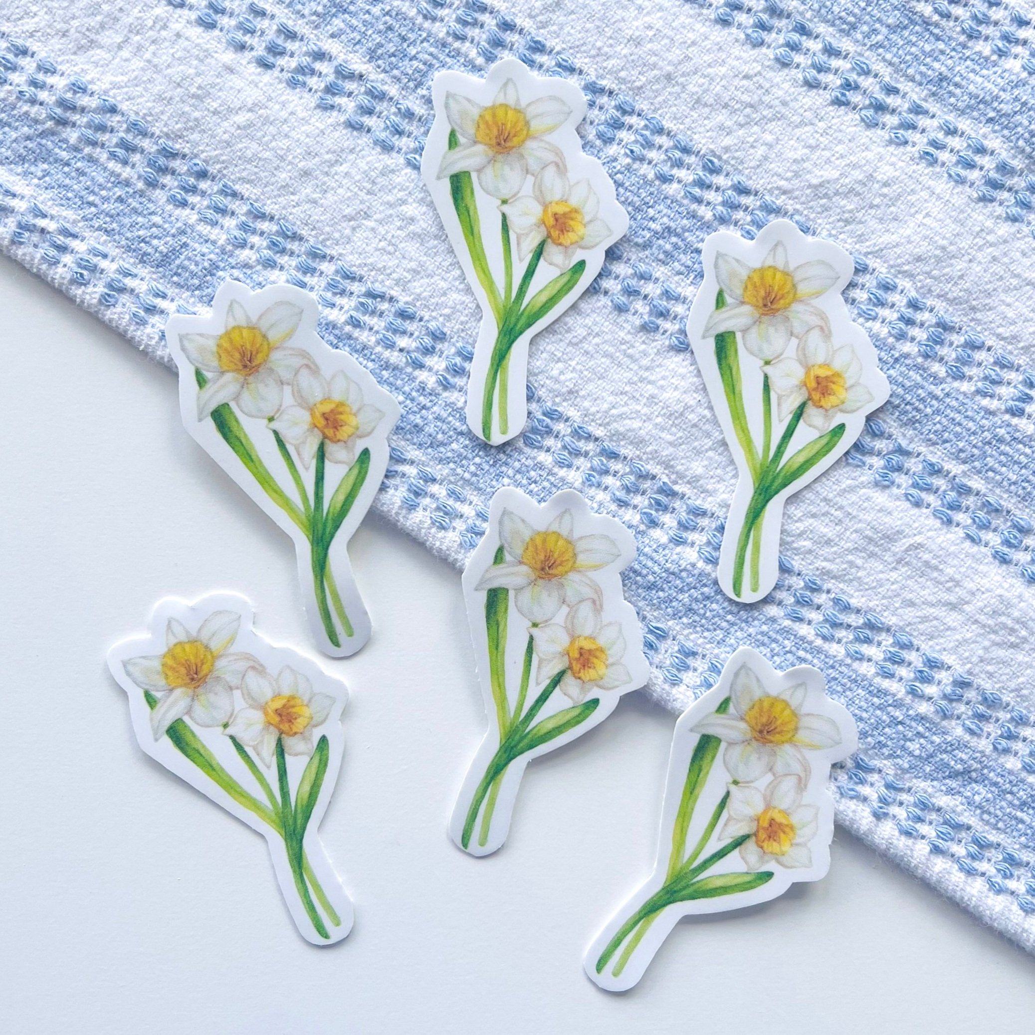 Multiple watercolor Daffodil stickers