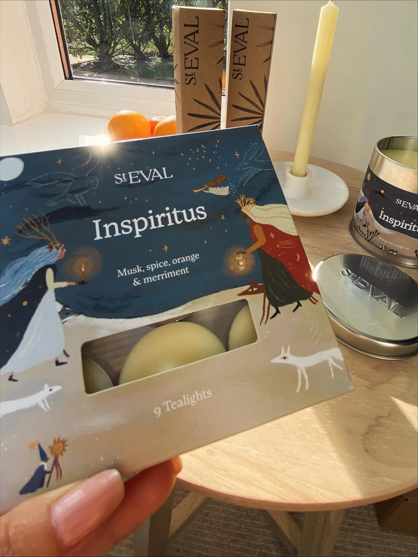 The Inspiritus Collection by St Eval Candle Company captures the essence of the season beautifully. Cinnamon paired with cedarwood oil, infused with hints of marmalade, red rose petals &amp; a generous helping of joy.

#inspiritus #stevalcandlecompan