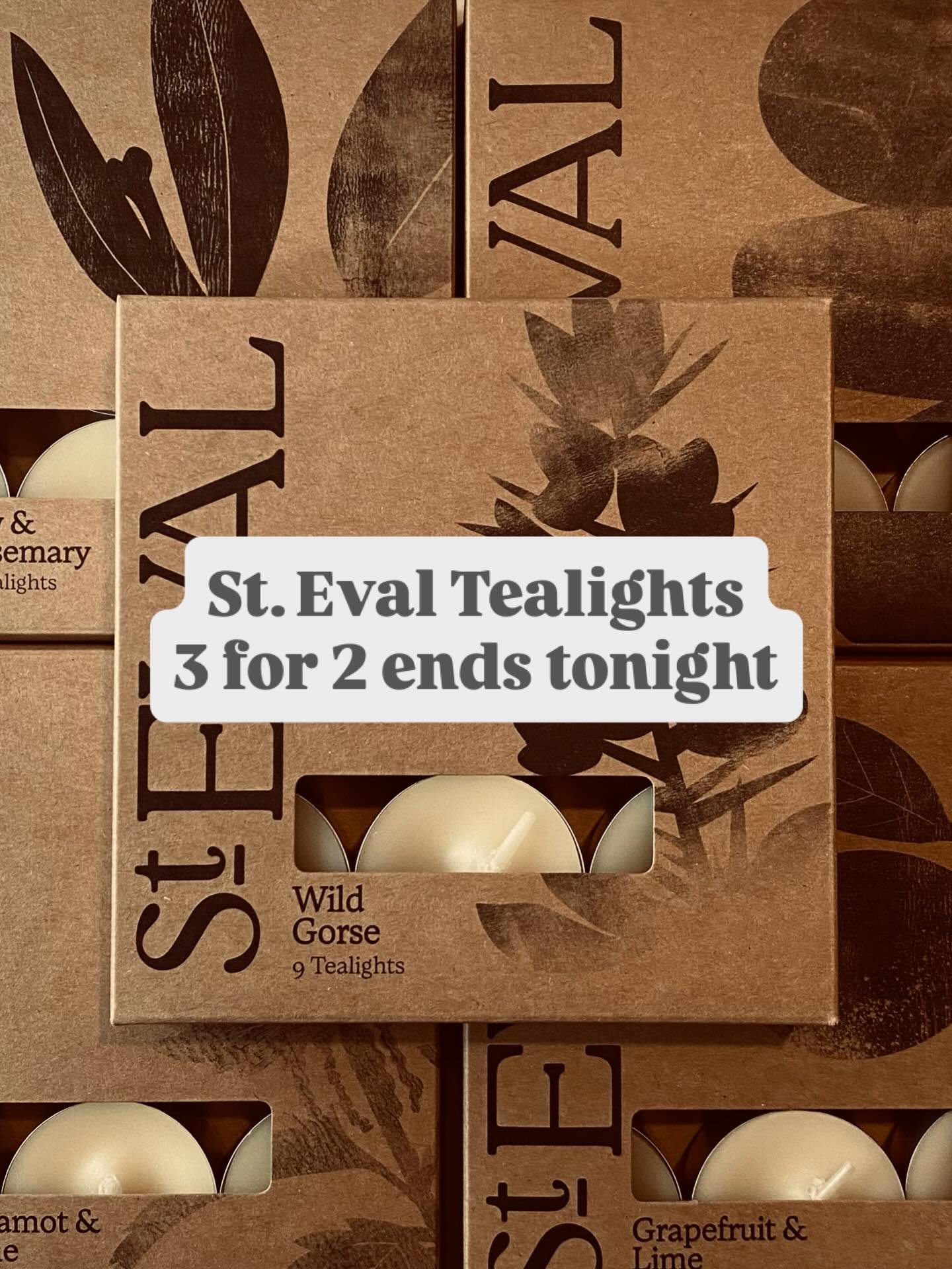 Whether it&rsquo;s the forest, moor or salty shore, St Eval scented tealights will take you somewhere wild and serene. Beautifully crafted in Cornwall, St Eval tealights are the perfect way to fill your home with gentle, comforting fragrance.

Stock 