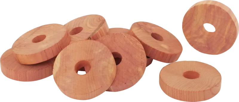 Red Cedar Wood Clothes Hanger Discs - Pack of 10