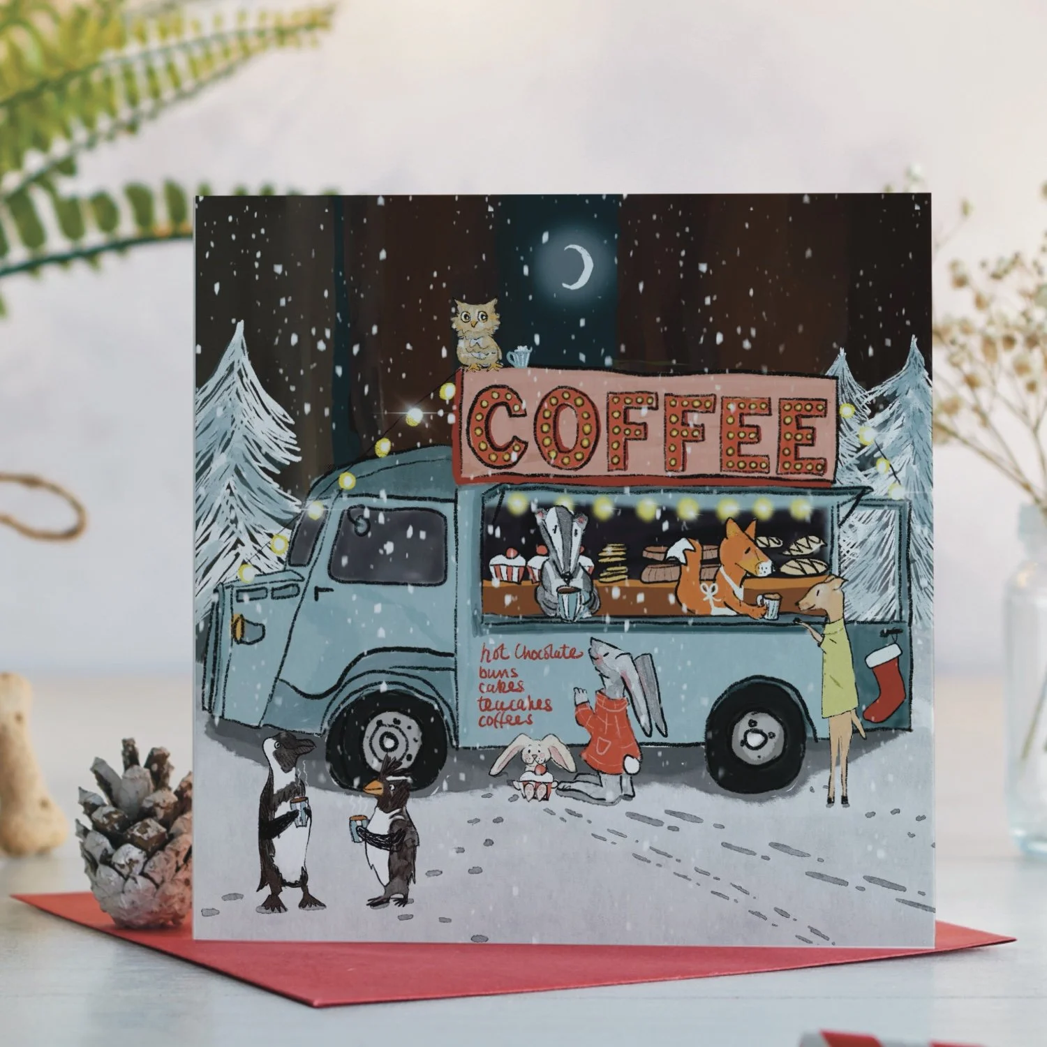Christmas Coffee Greeting Card