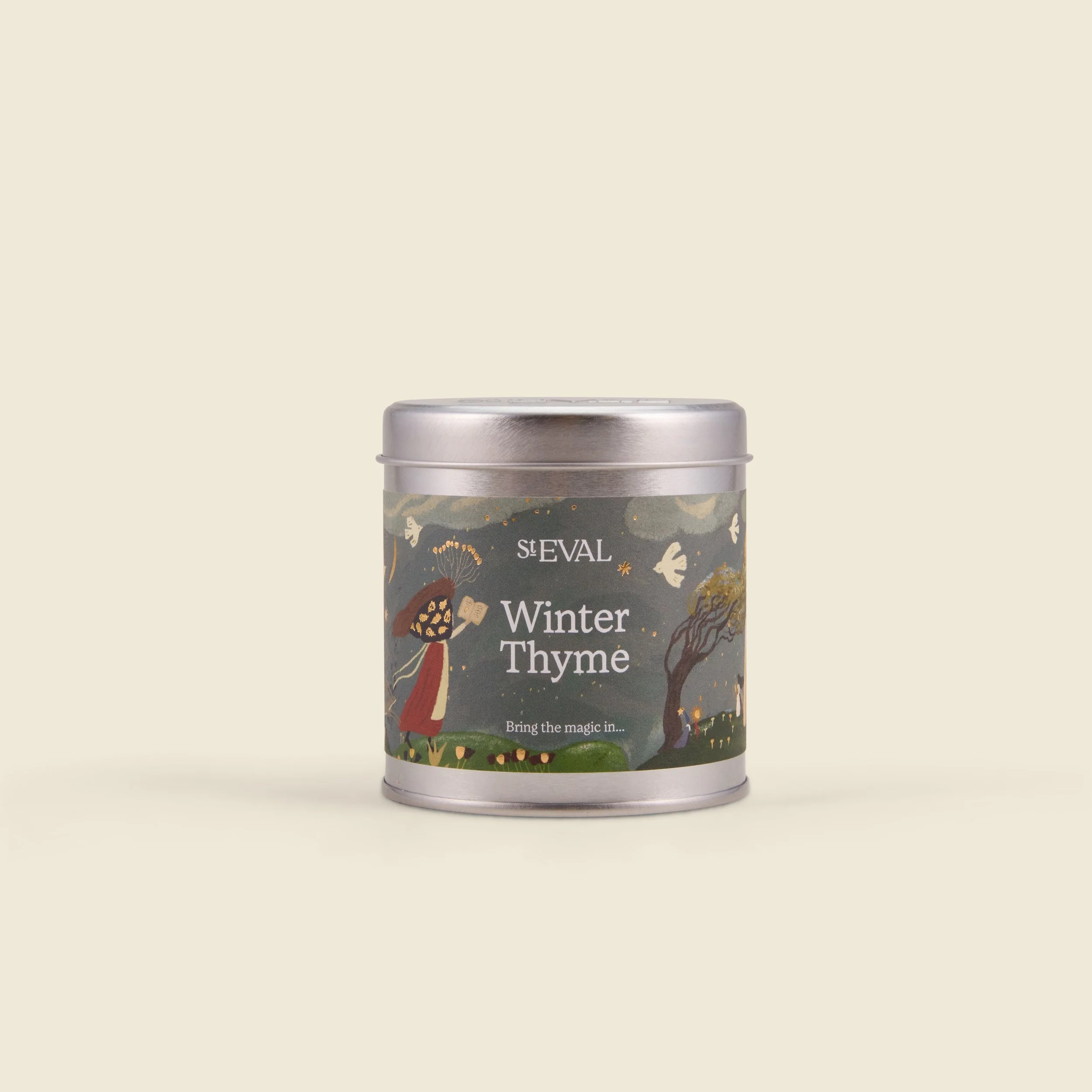 Winter Thyme Scented Christmas Tin Candle