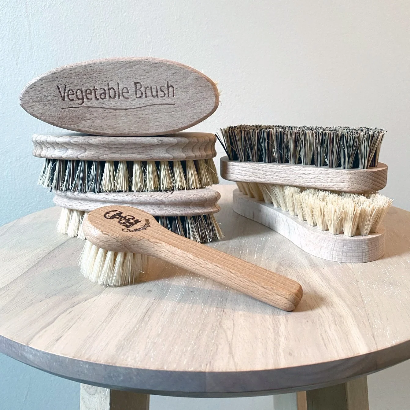 The Candle Tree Redecker Oiled Beechwood Mushroom Brush Wooden Cleaning Brushes