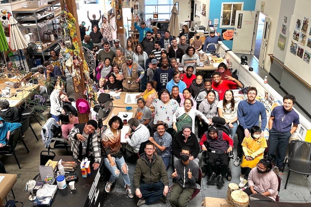 Creativity Explored artists in the studio