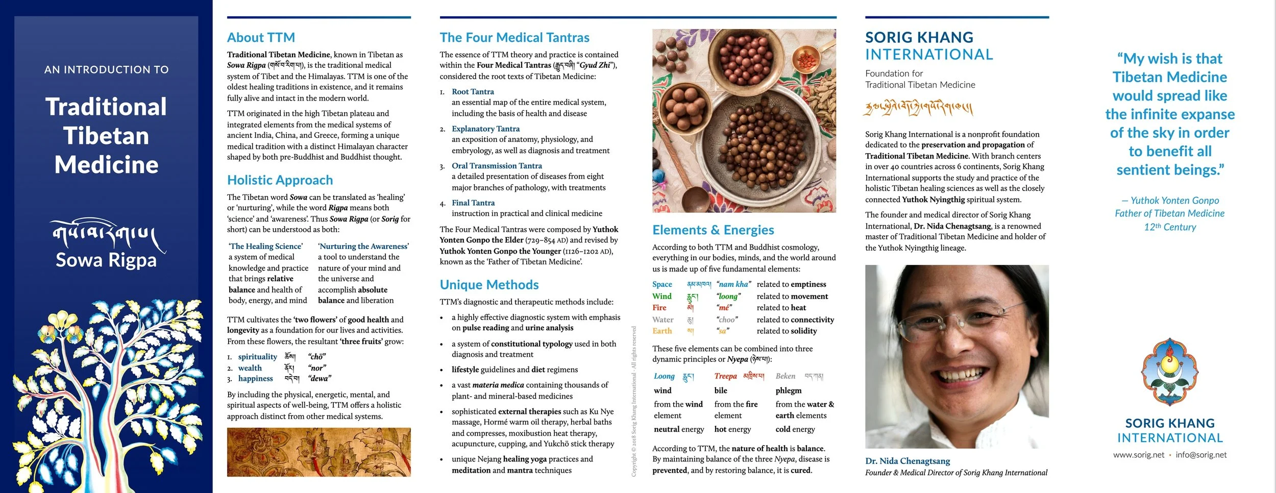 Traditional Tibetan Medicine brochure