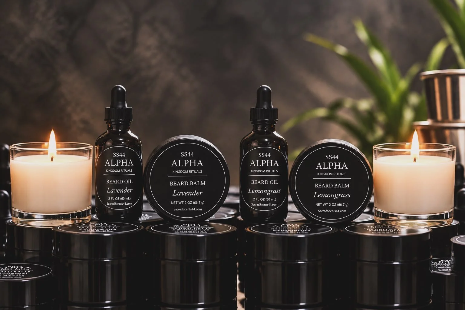 🚨 NEW PRODUCT ALERT 🚨

Introducing SS44 ALPHA | Kingdom Rituals 

The Ritual of the Modern Man.

A new level of grooming and self-care. Our latest collection features handcrafted Beard Oils, Beard Balms &amp; 7 oz Soy Candles, available in two sign