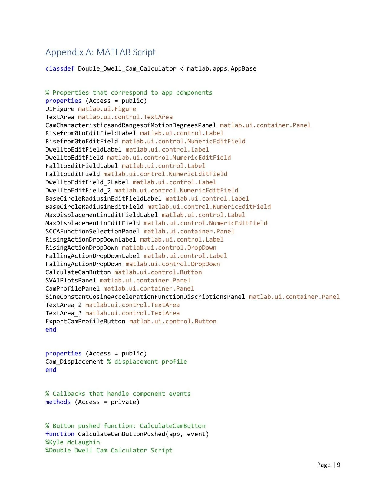 Design of Cam Profiles using MATLAB — Kyle McLaughlin's Portfolio
