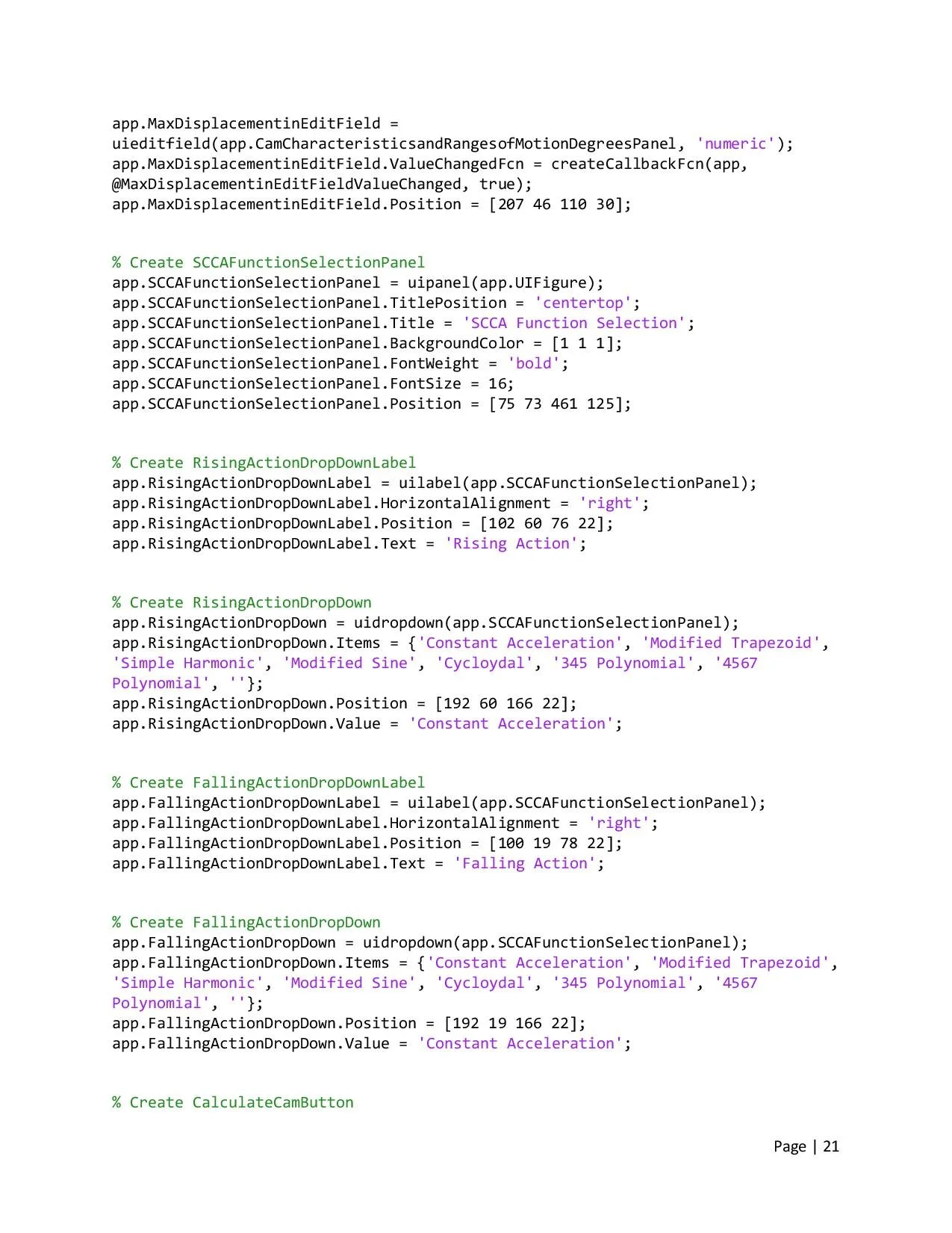 Design of Cam Profiles using MATLAB — Kyle McLaughlin's Portfolio