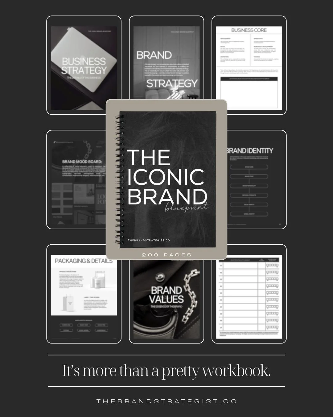 Looks good. Works even better.

The Iconic Brand Blueprint&trade; is where beauty meets brand and business strategy.

It&rsquo;s the tool and resource business owners will turn to again and again&mdash;for years to come.

Inside: 200 pages of expert 