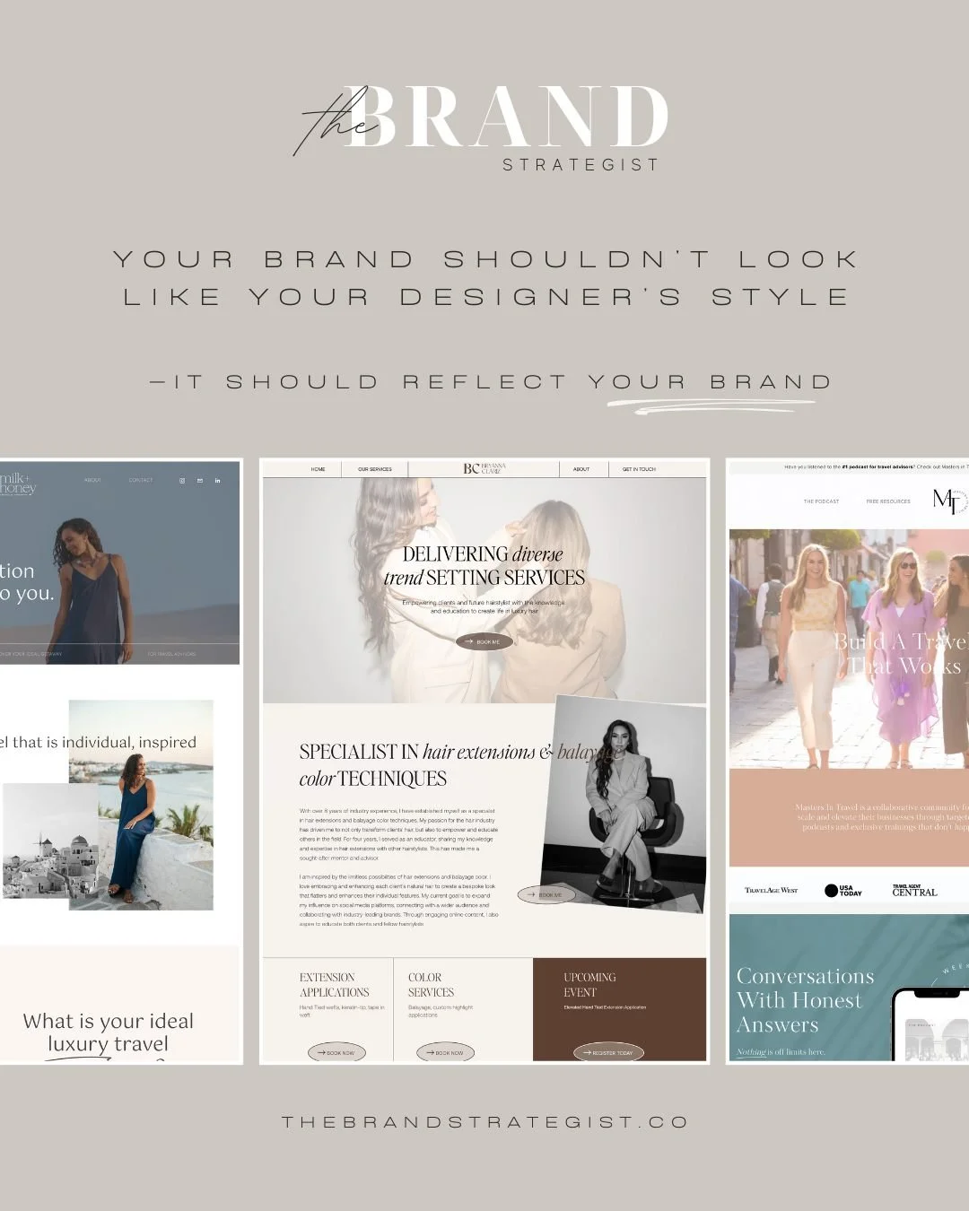 Our portfolio is diverse by design. We don&rsquo;t create brands that reflect our style&mdash;we craft brands that reflect yours and speak directly to your audience.

Too often, businesses hire designers based on aesthetic alone&mdash;and end up with