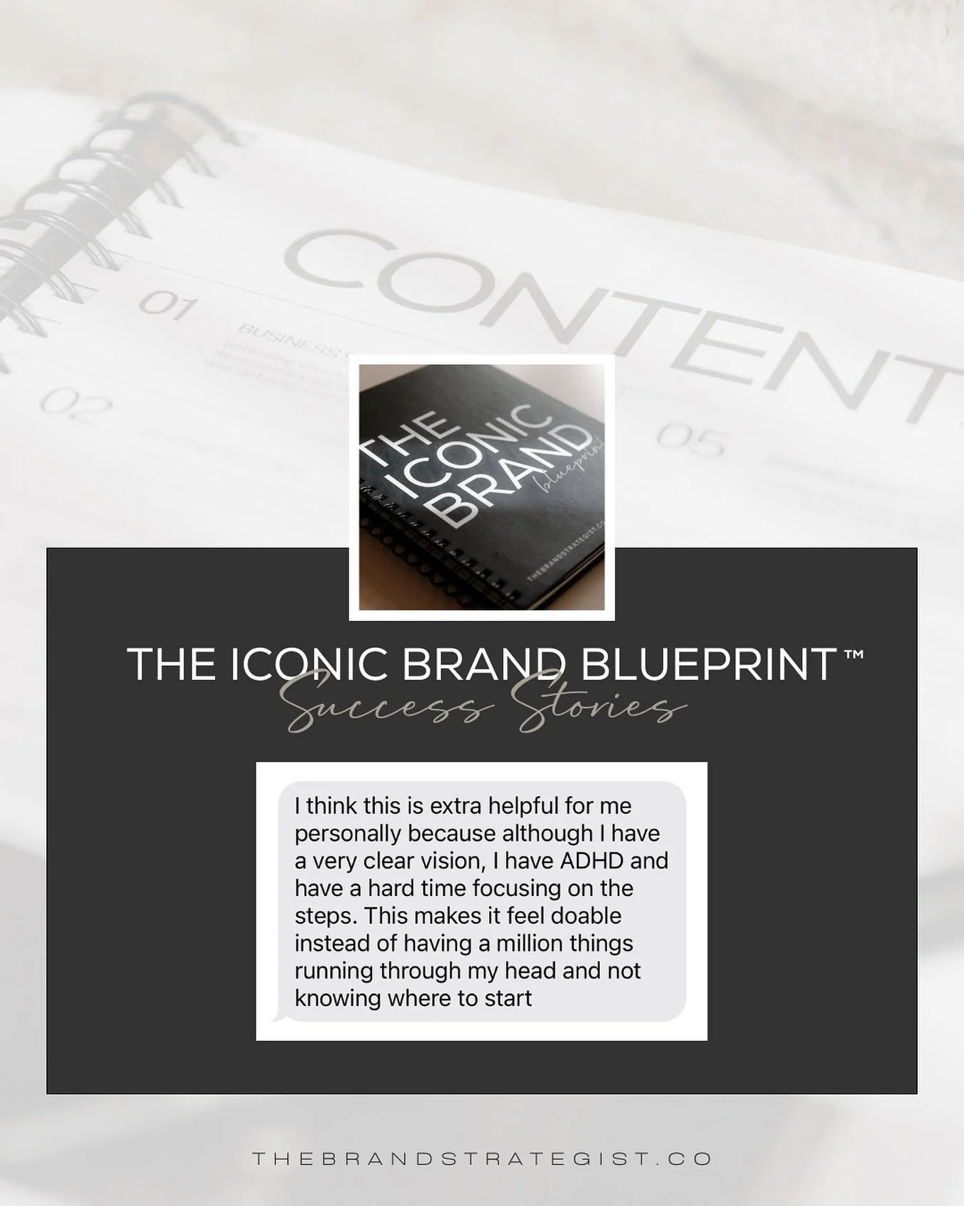 Focus made simple. The Iconic Brand Blueprint turns overwhelm into a clear, doable plan. 

Why wait any longer? Order your blueprint today! Click the link in our bio or visit us online:

www.thebrandstrategist.co

(Free shipping. Proudly printed in t