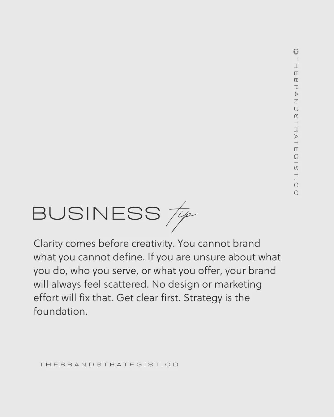 If you are serious about gaining clarity and building with strategy, send us a message. Let&rsquo;s explore whether this is the right partnership to build what is next for your brand and business.

www.thebrandstrategist.co

#thebrandstrategist // Br