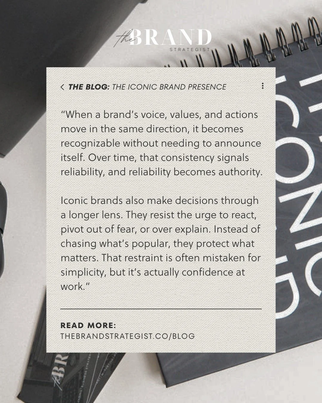 Most focus on how they look. But very few focus on how their products or services are experienced. Even fewer understand the strategy behind how a brand is built, not just how it appears.

That&rsquo;s the difference between a brand and an iconic bra