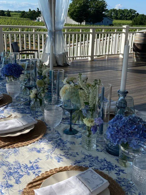 Bottle florals for blue toile tables.jpg