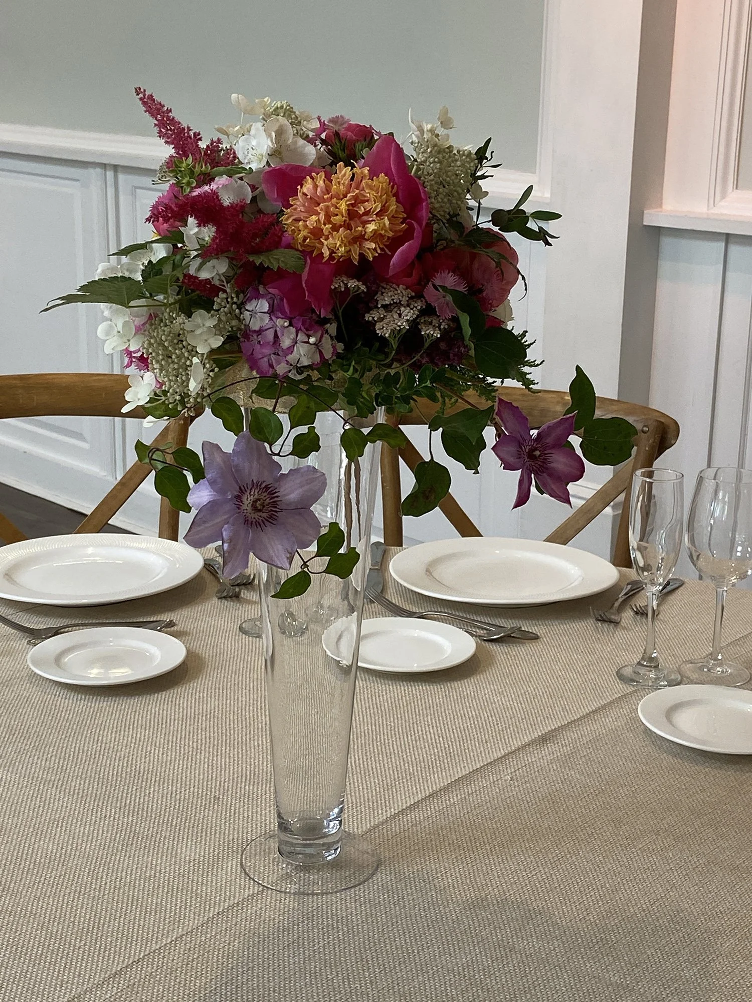 Spring tall pilsner vase floral arrangement.jpg