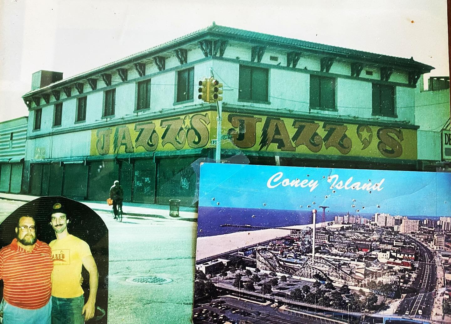Check out this blast from the past! This framed collage harkens back to the 1980&rsquo;s, when our landmarked building at 1208 Surf Ave was the legendary Jazz&rsquo;s Arcade! Love the photo of owner Jazz Austin, and the vintage Coney Island postcard 
