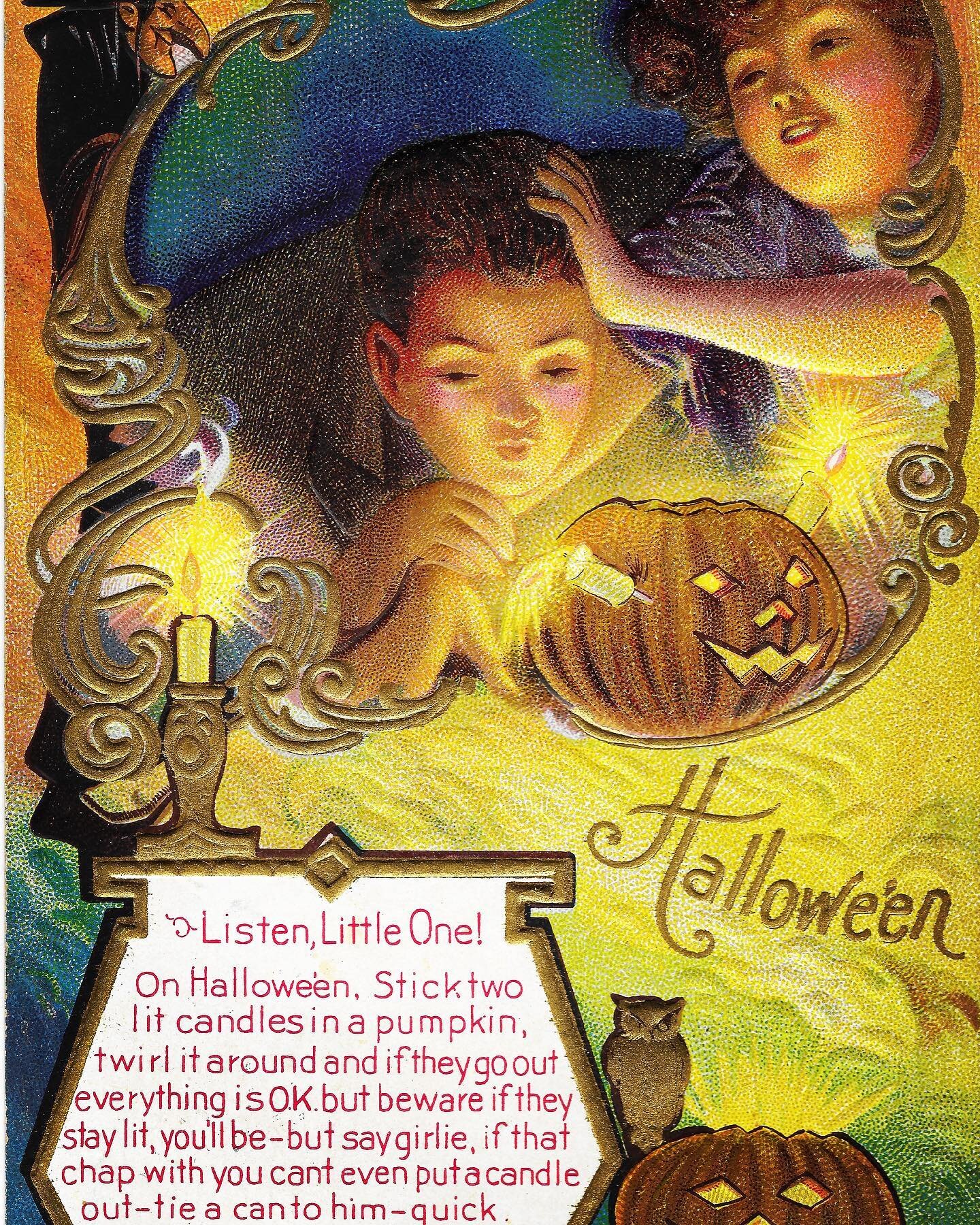 From our Curator&rsquo;s collection, this beautifully embossed and colored postcard, c.1914. Going out or staying home, the Coney Island Museum hopes you have some scary good fun on Halloween! #halloween #vintagepostcard #coneyislandusa #coneyislandf