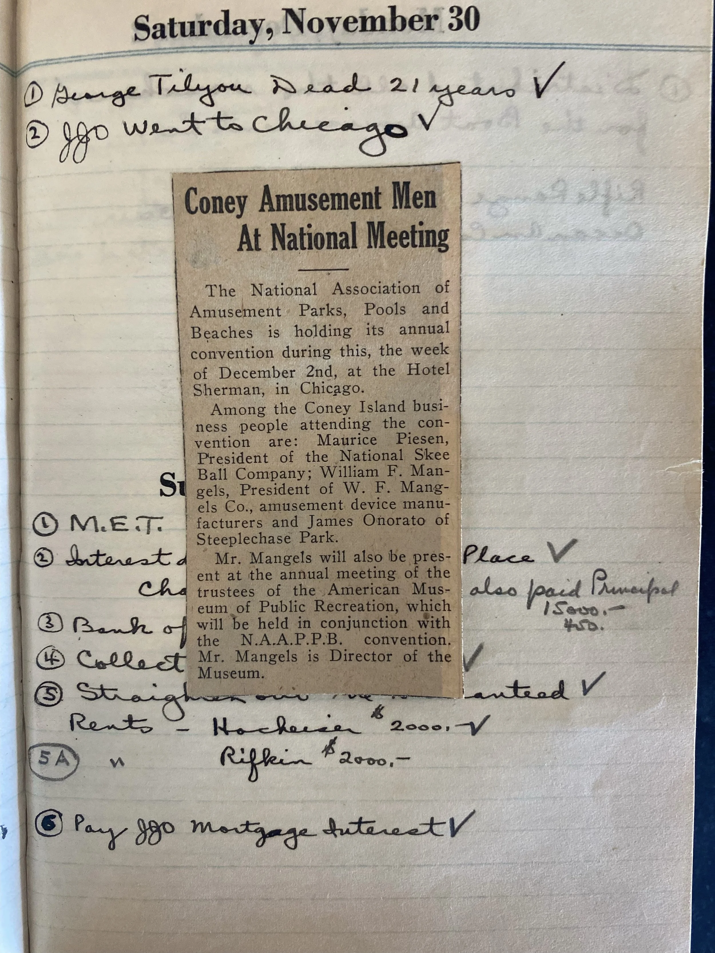 The Diaries of James Onorato — Coney Island Museum
