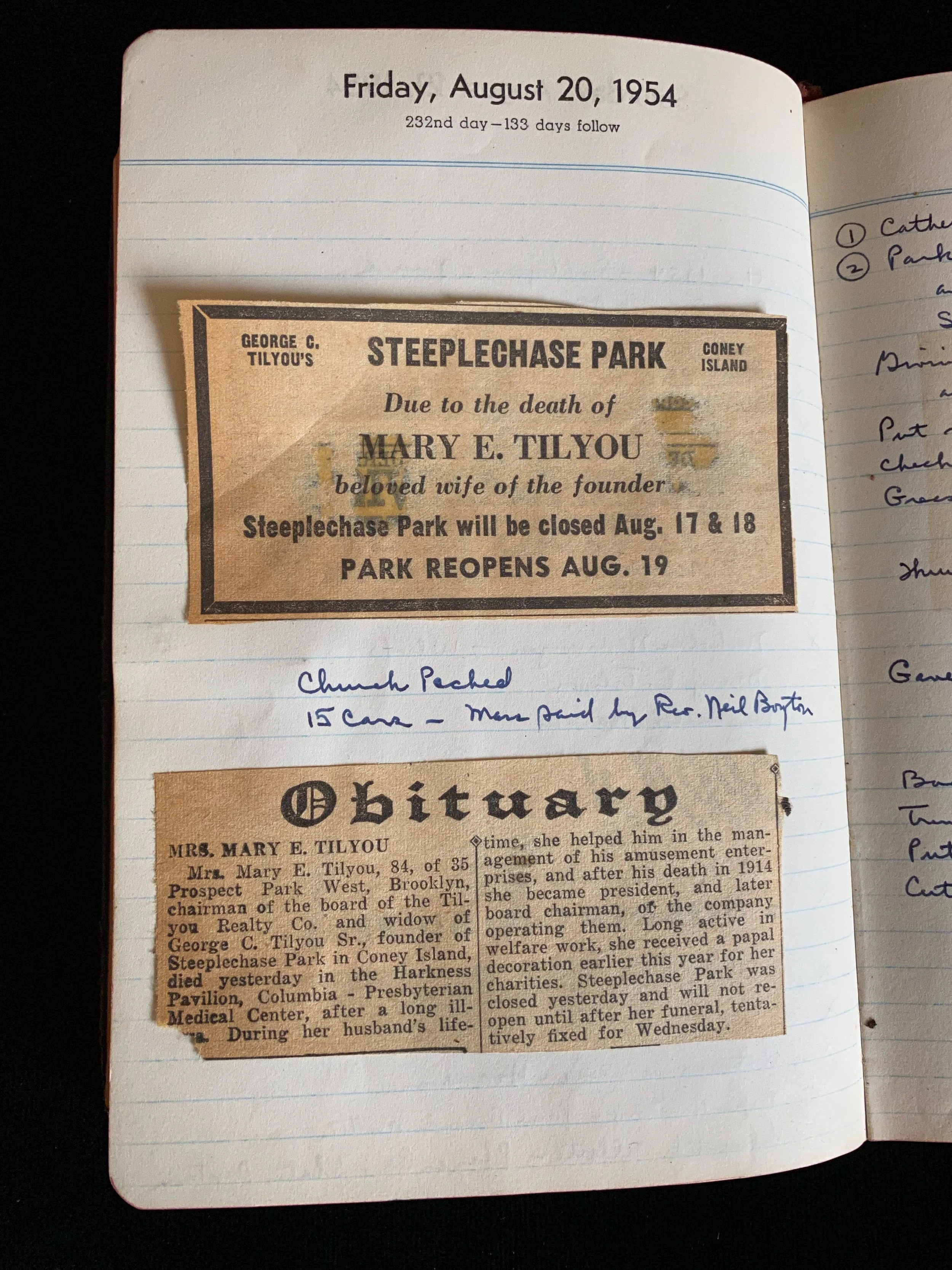 The Diaries of James Onorato — Coney Island Museum