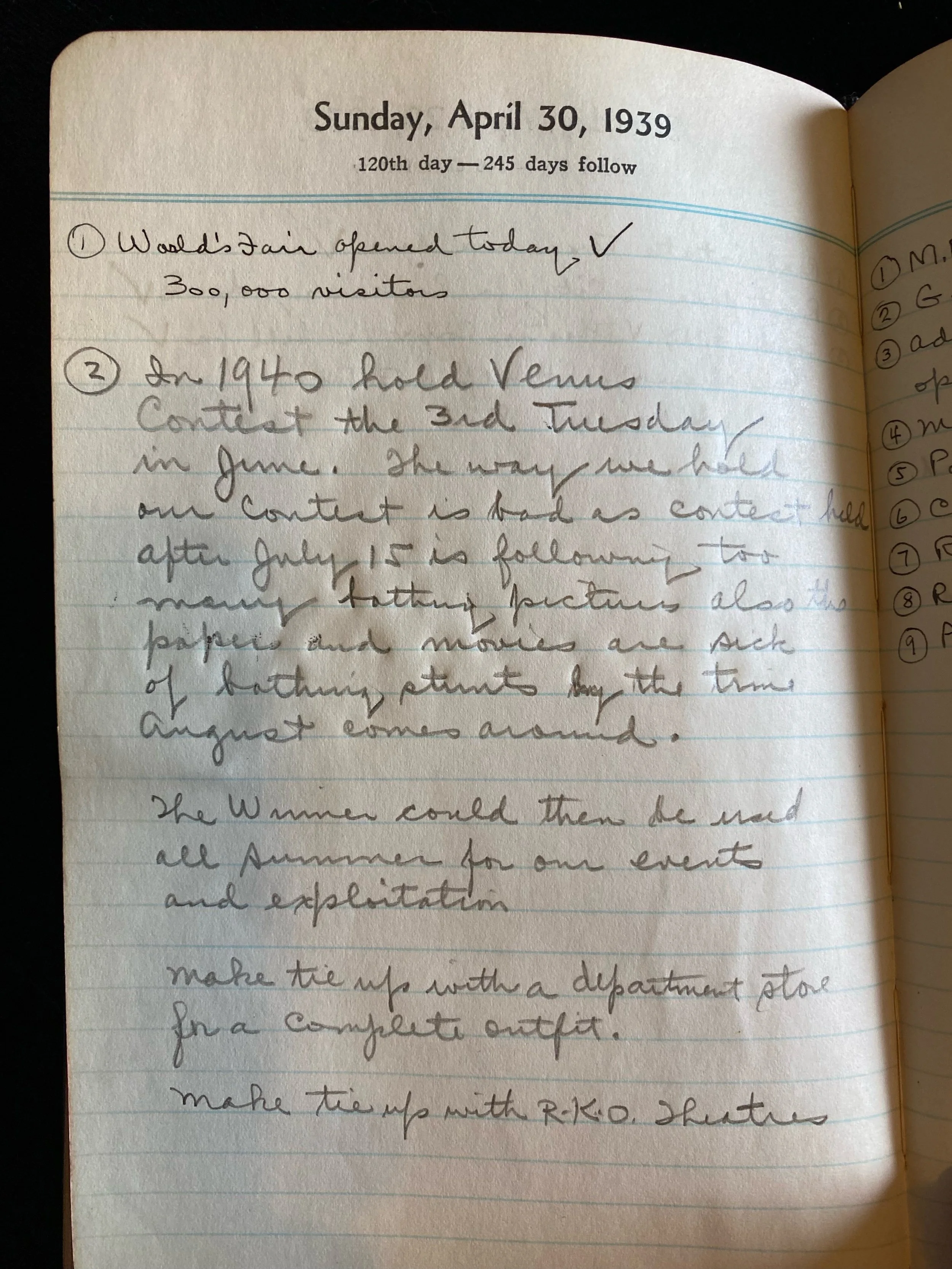 The Diaries of James Onorato — Coney Island Museum