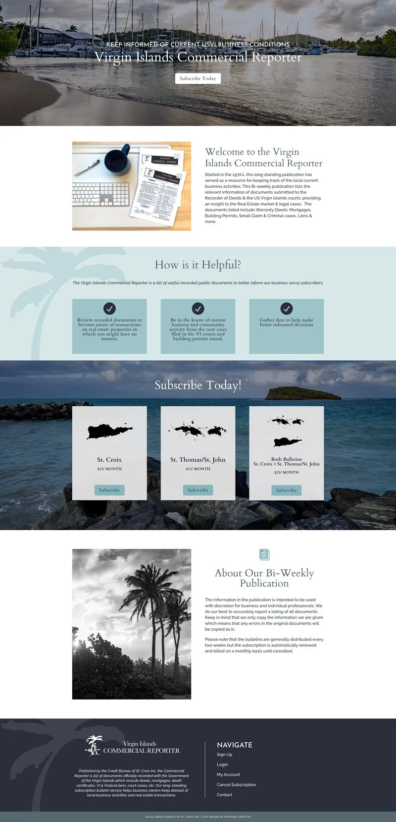 Commercial Reporter website homepage screenshot