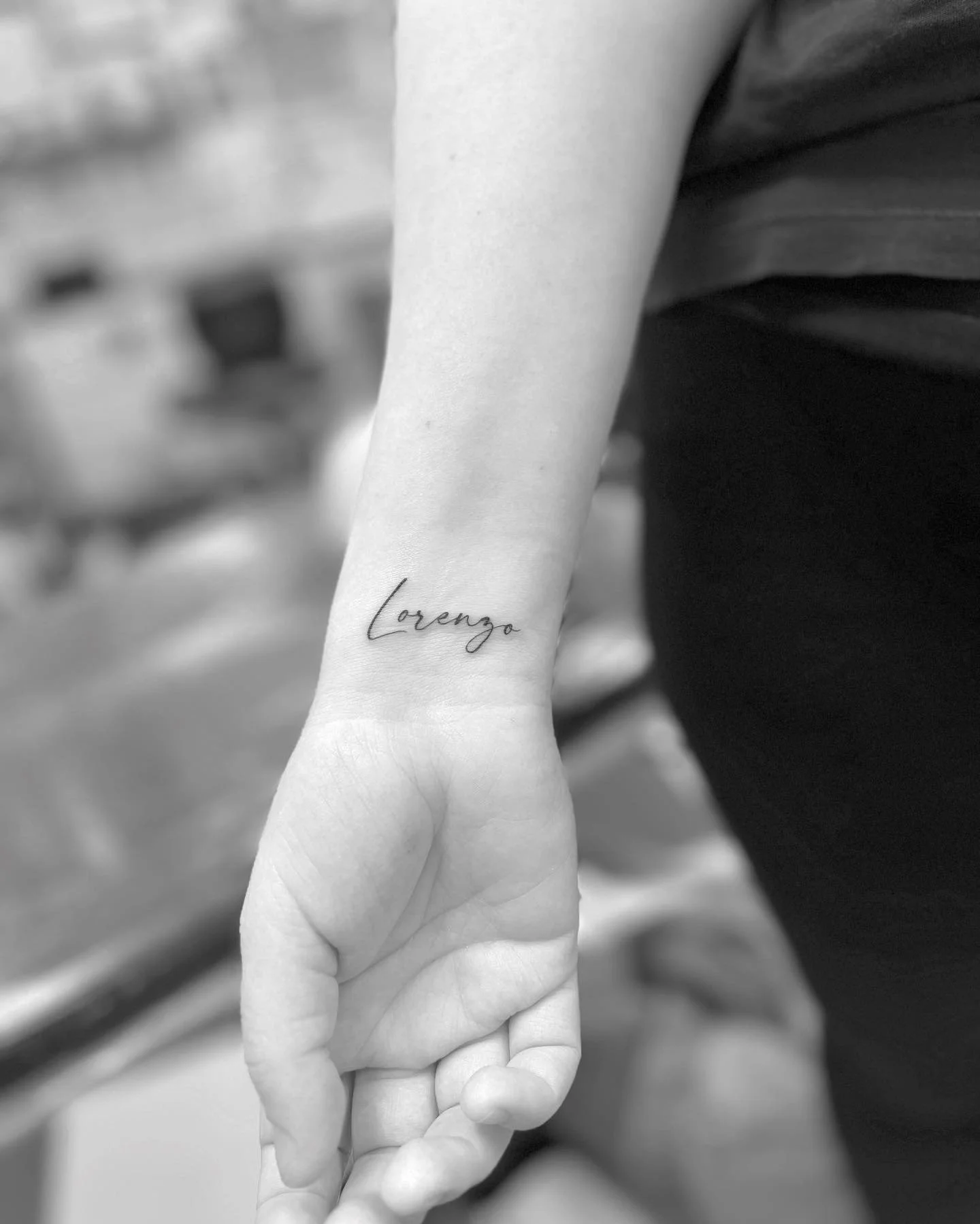 Simple script tattoo
