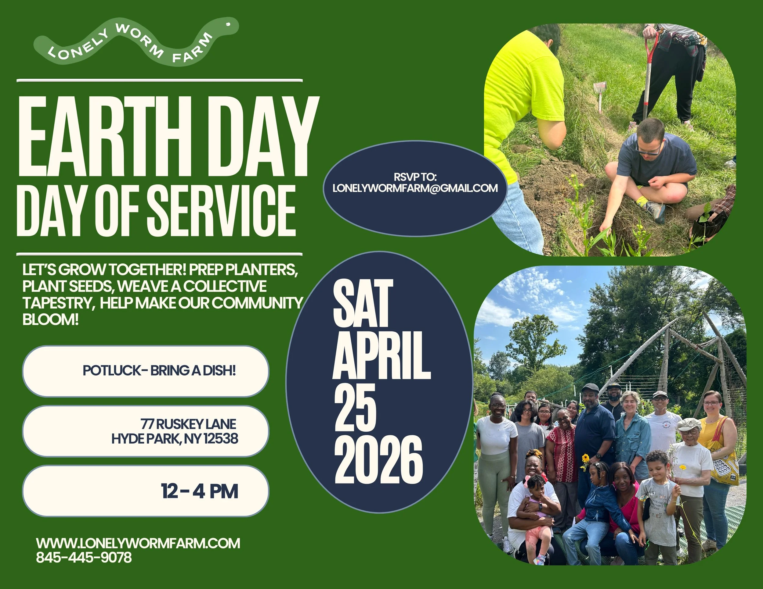 Volunteer for Earth Day at Lonely Worm Farm!