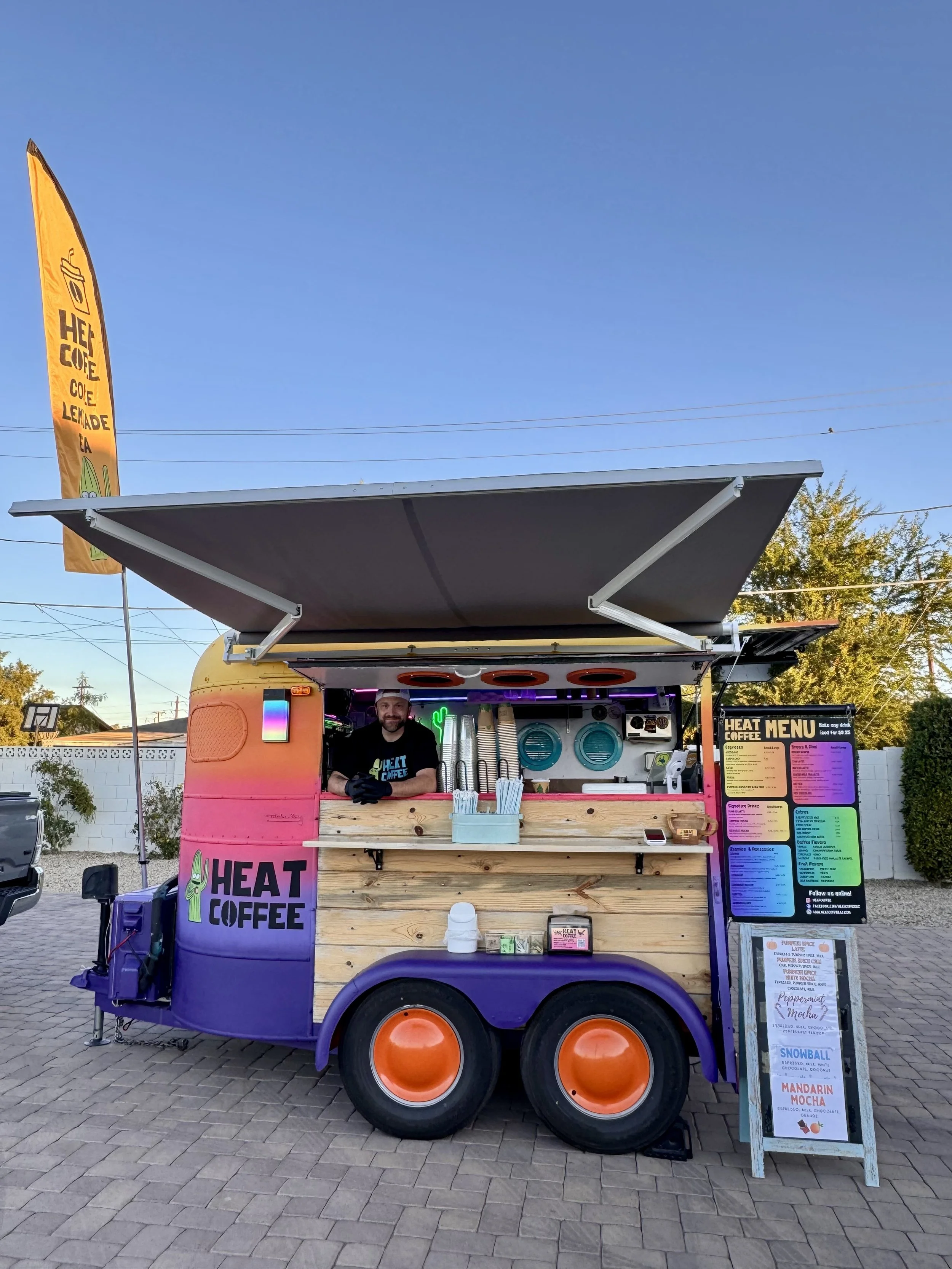 Coffee trailer front