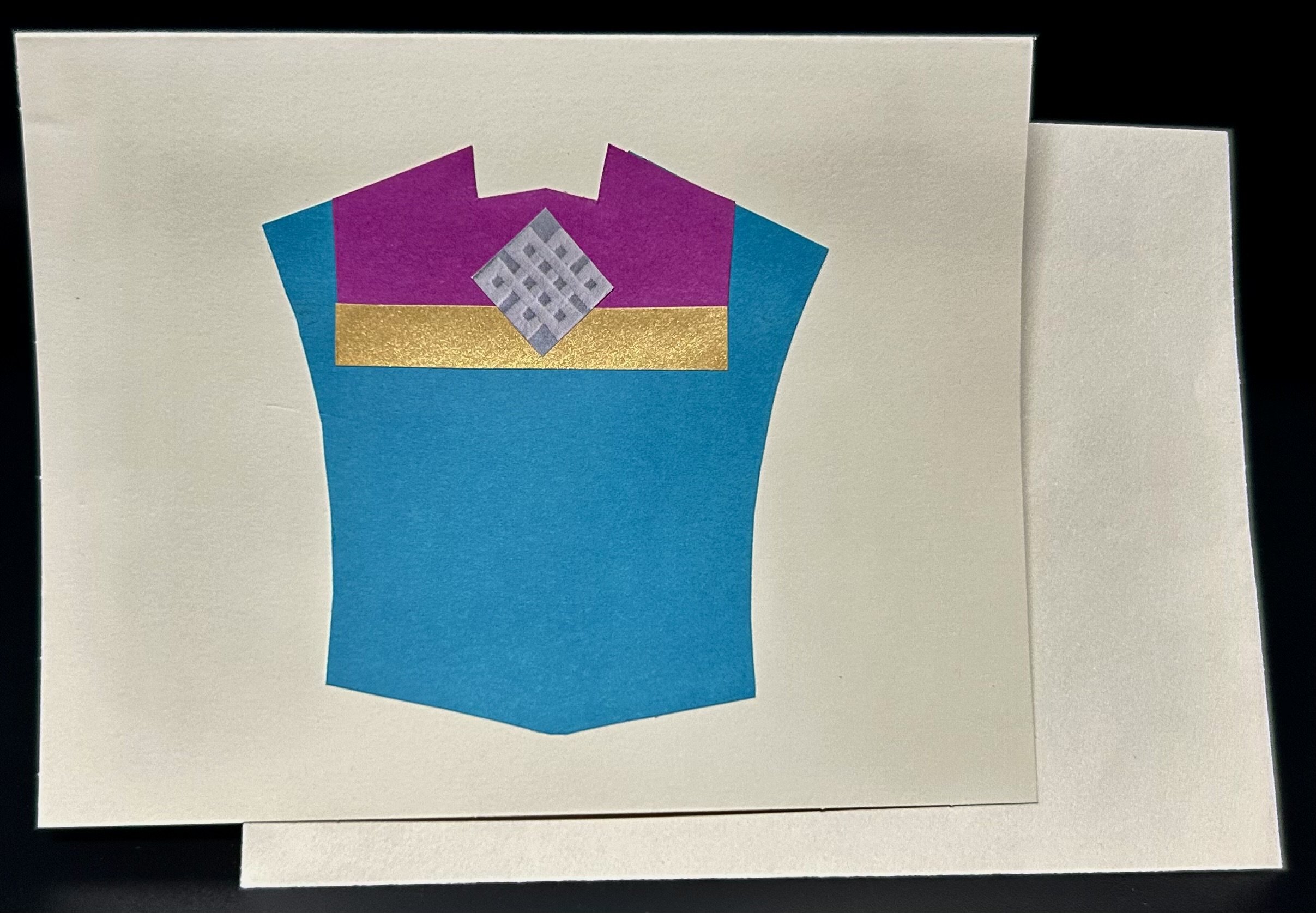 "Blue & Purple Huipil" 4 x 6 Greeting Card